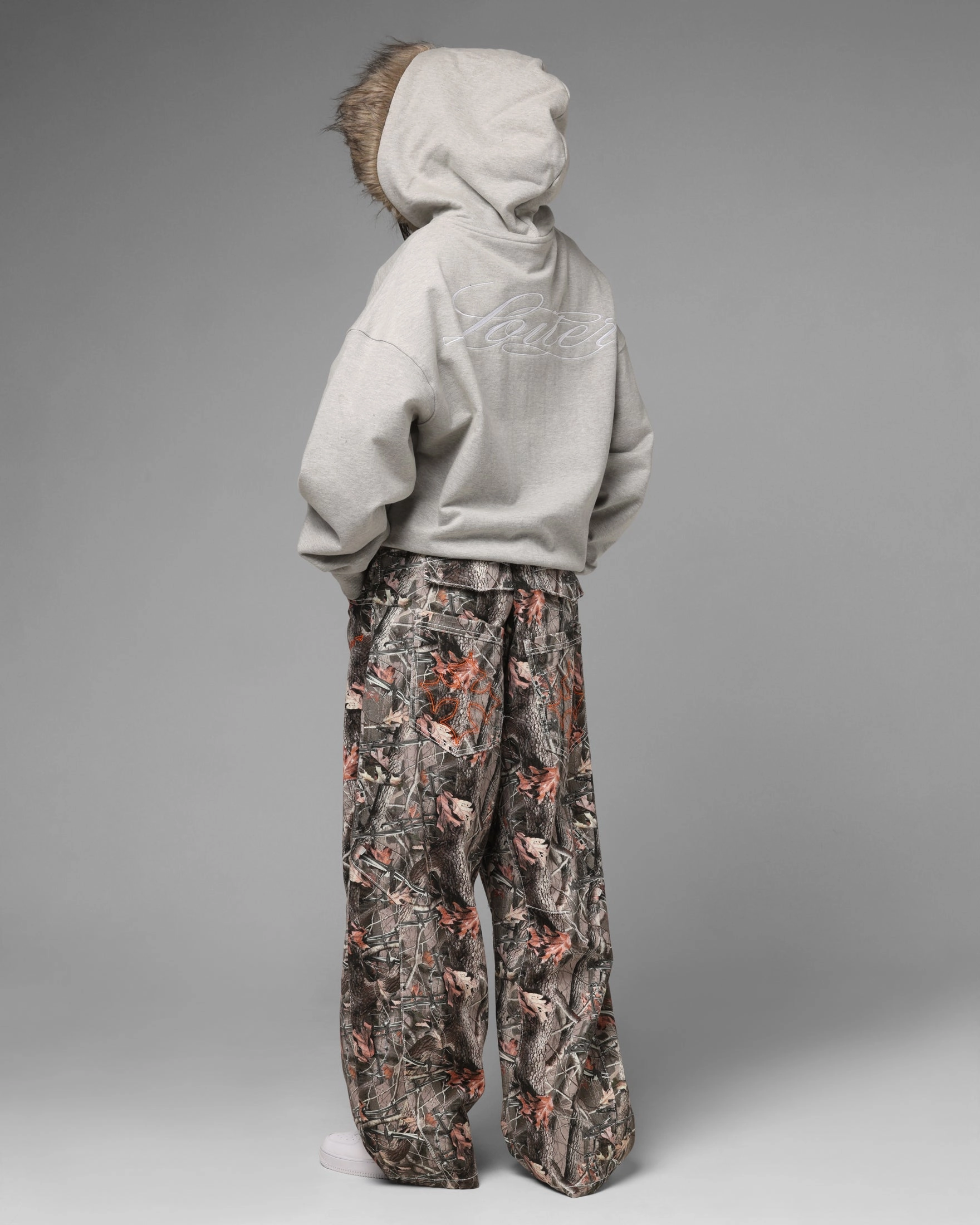 Loiter Purity Zip Hoodie Grey Retro Style QuickDry