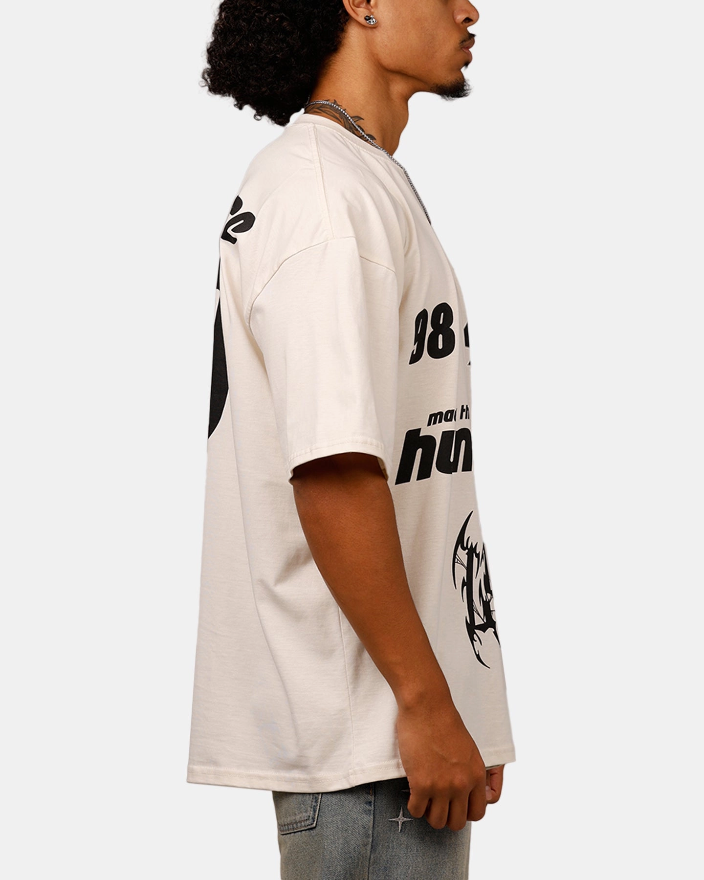 Loiter Racer T-Shirt Off White ButtonDownCollar