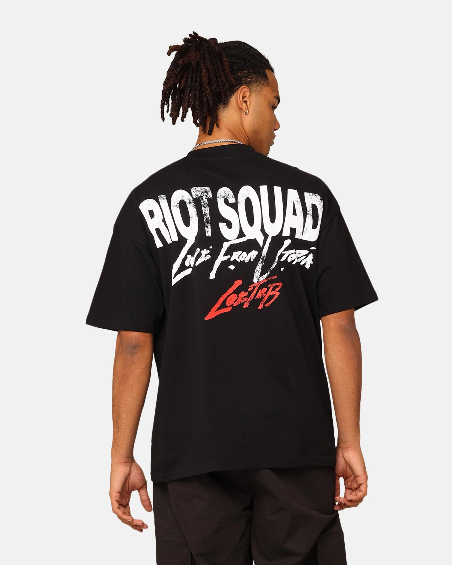 Loiter Riot T-Shirt Black Ultra Soft Texture LaserCut Edges