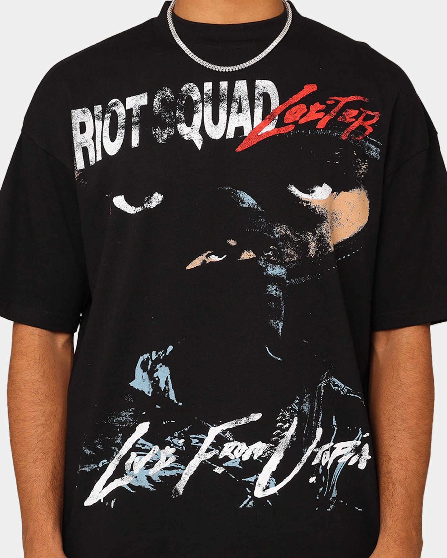 BondedHemline Loiter Riot T-Shirt Black