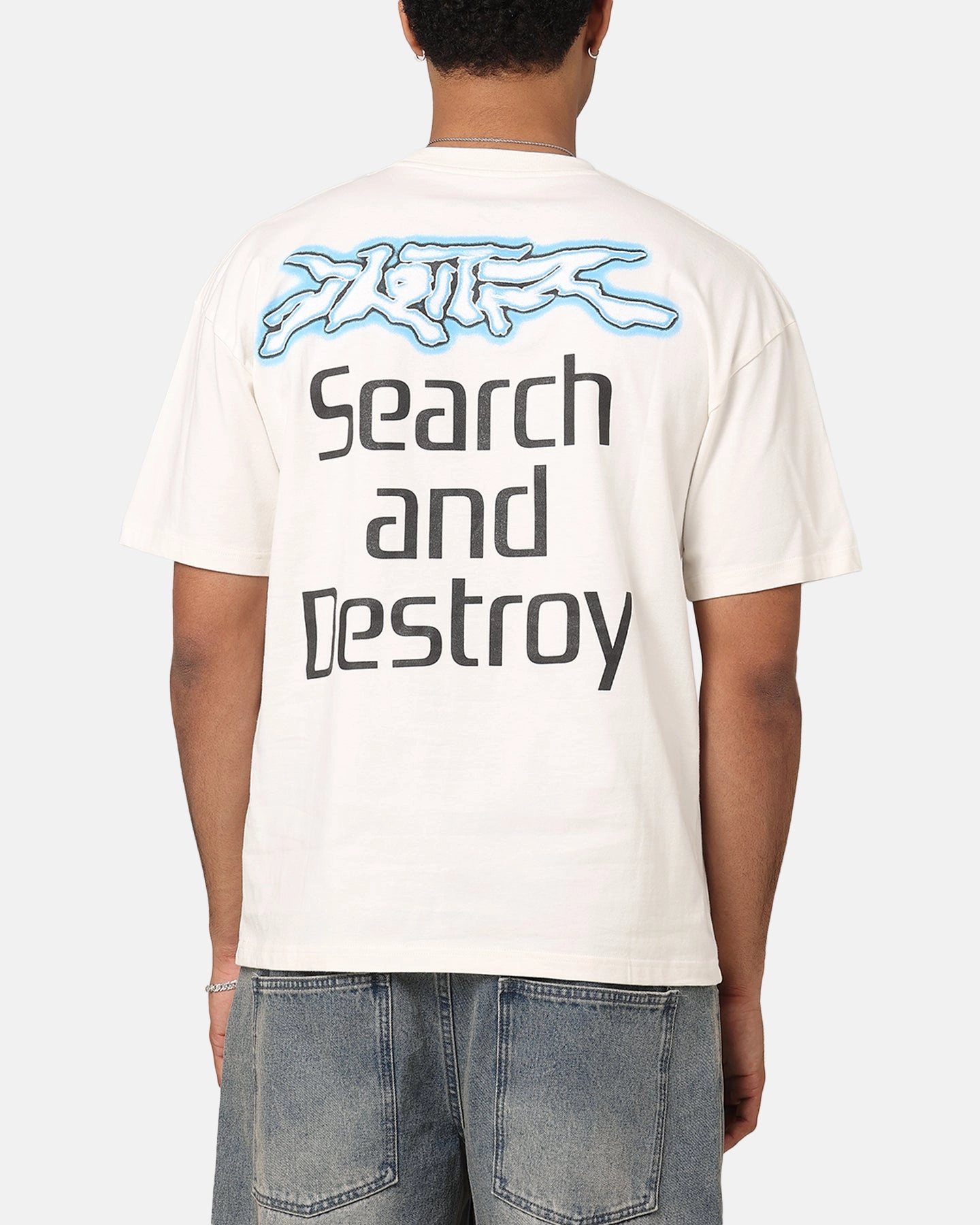 Roll Up Sleeve System Loiter Search And Destroy T-Shirt Off White