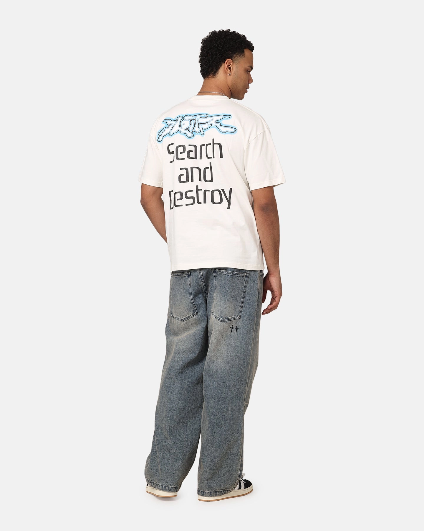 Loiter Search And Destroy T-Shirt Off White Outdoor Apparel LowMaintenanceMaterial
