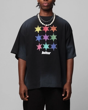 Loiter Sherif Vintage T-Shirt Washed Black ContouredPanels