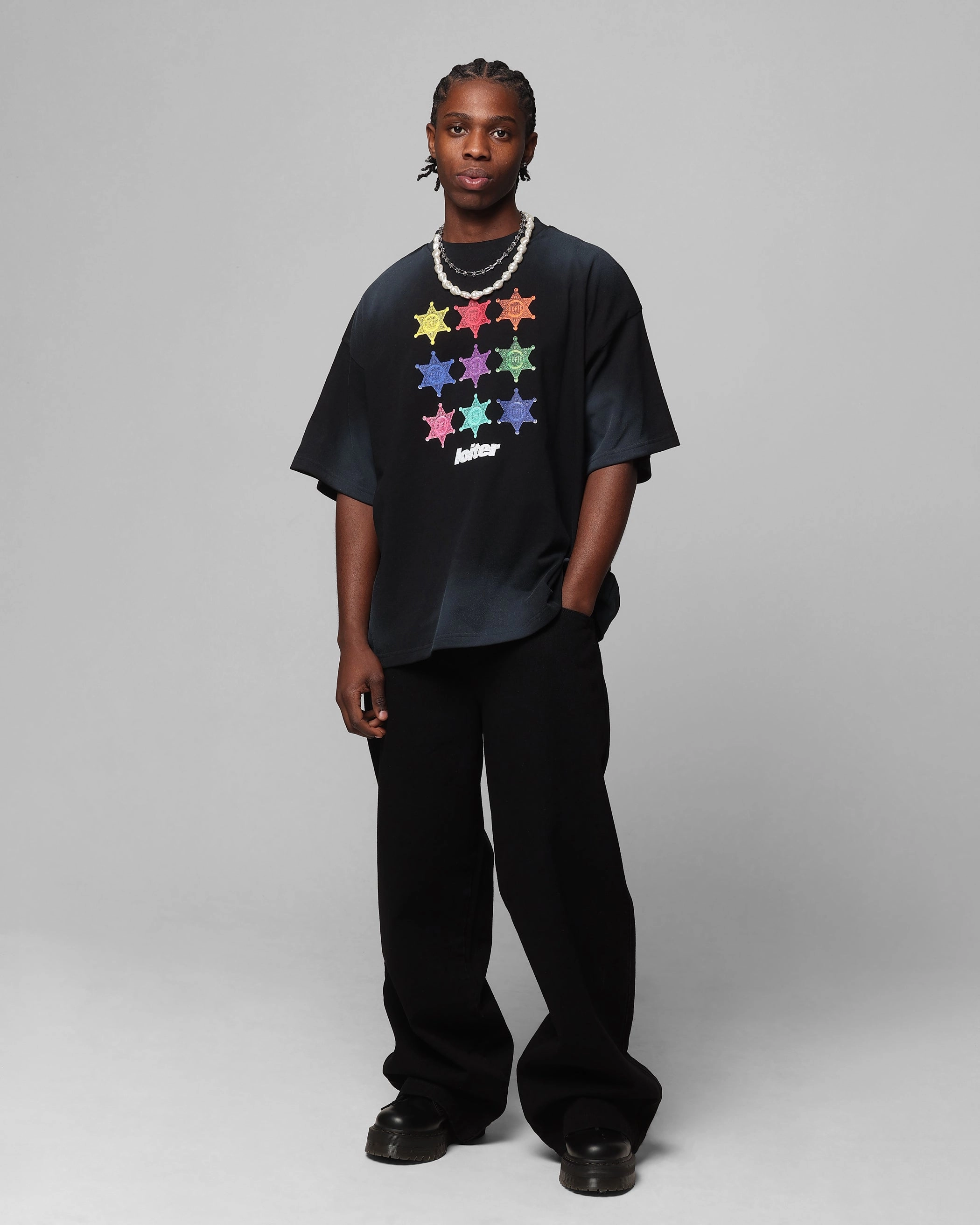 Loiter Sherif Vintage T-Shirt Washed Black Relaxed Tee