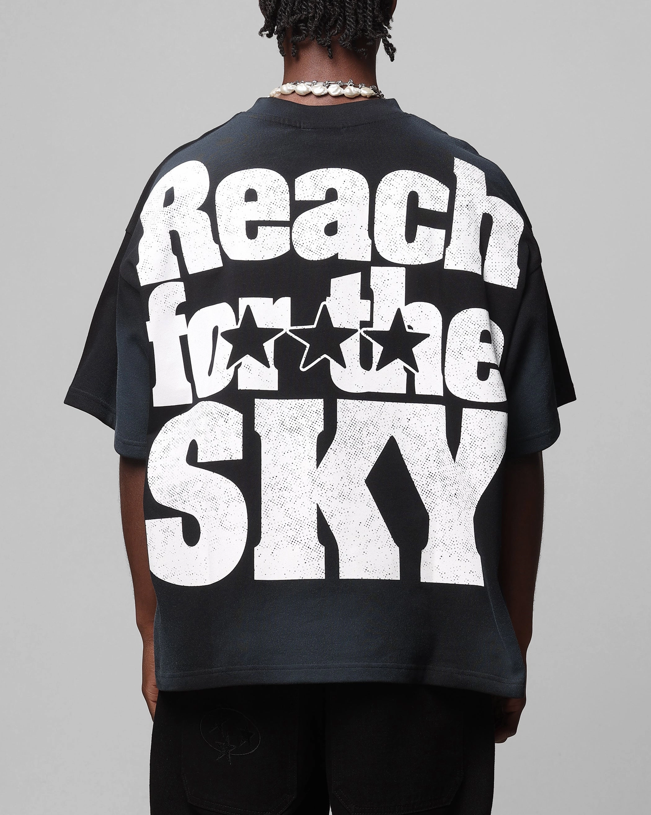 Loiter Sherif Vintage T-Shirt Washed Black Textured Weave Pattern