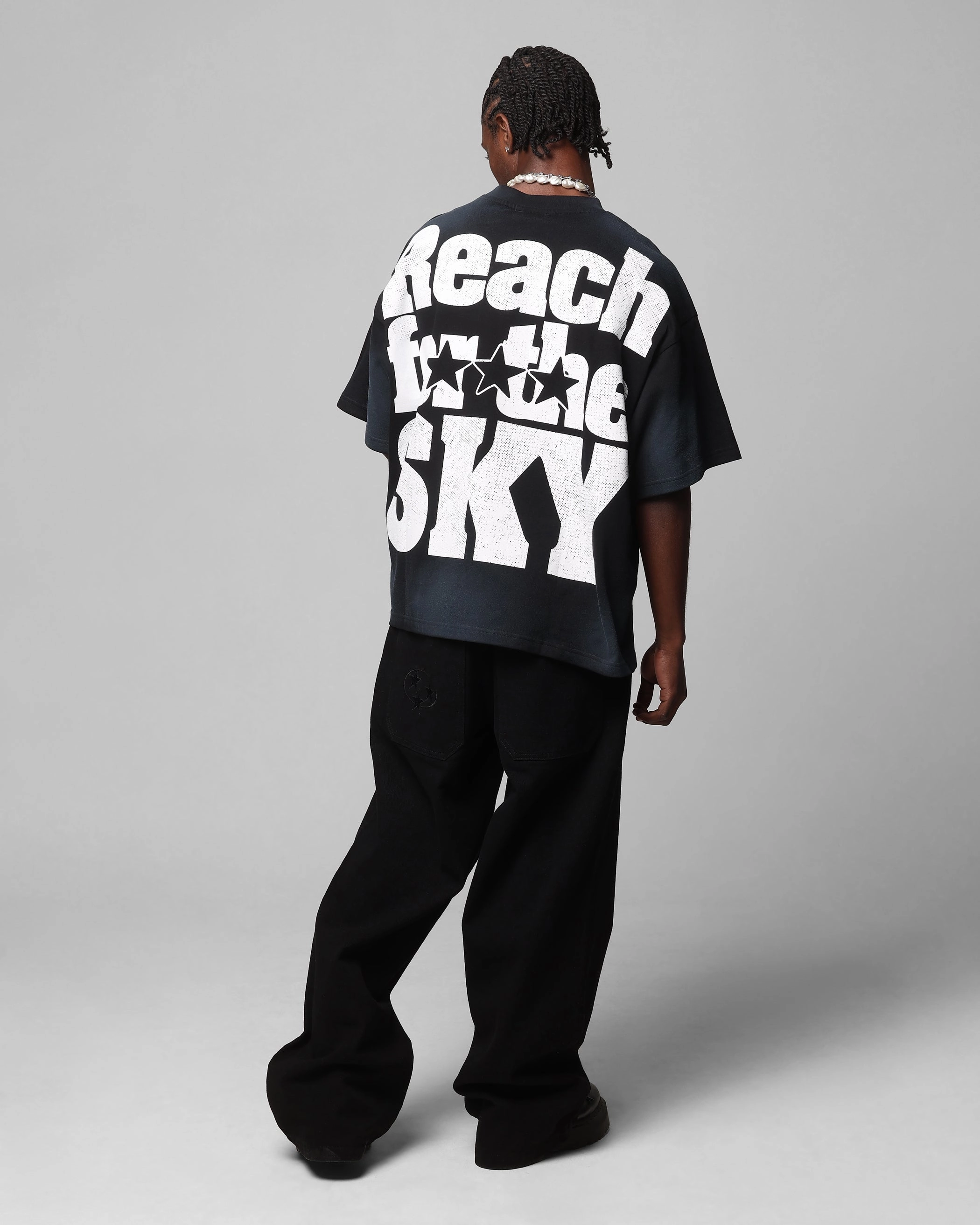 Loiter Sherif Vintage T-Shirt Washed Black AntiPilling Finish Moisture Wicking Technology