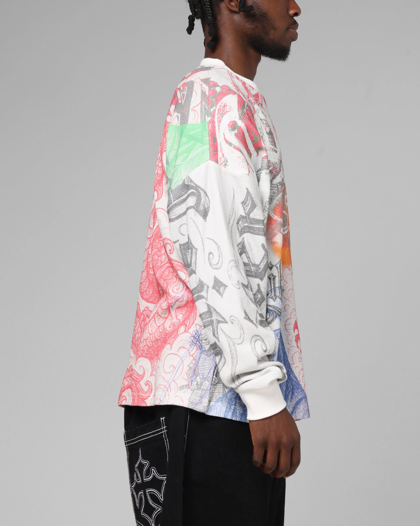 Loiter Sketch Book Long Sleeve T-Shirt White Tear Resistant Weave QuickDry Technology