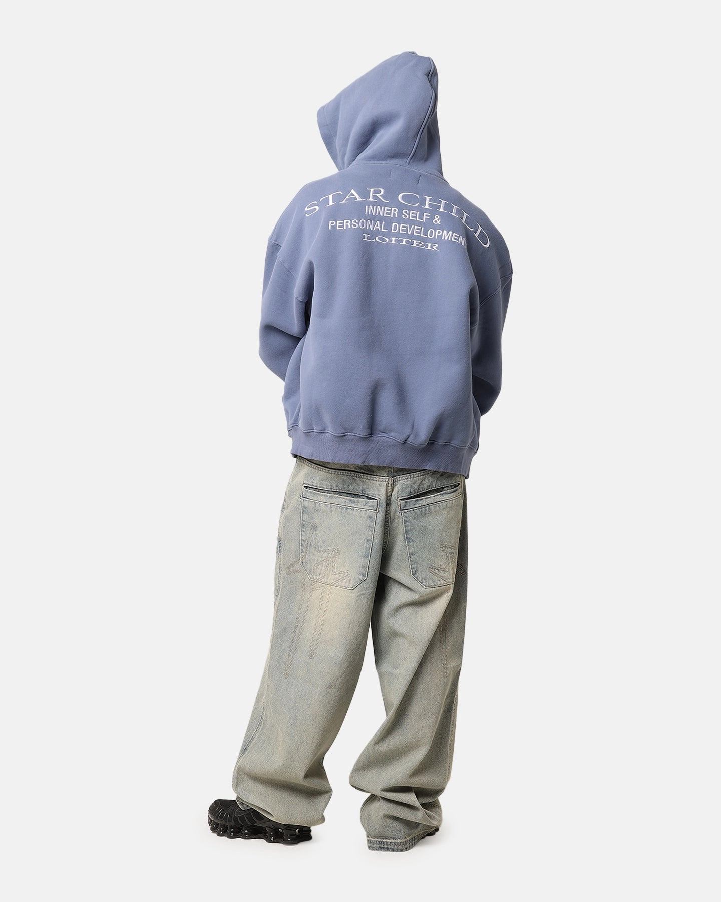 Loiter Star Child Zip Hoodie Navy Sporty Tee ComfortStretch