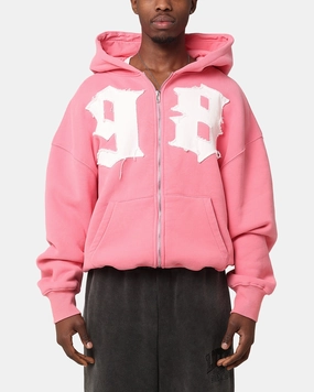 Loiter Star Child Zip Hoodie Pink TexturedSurface