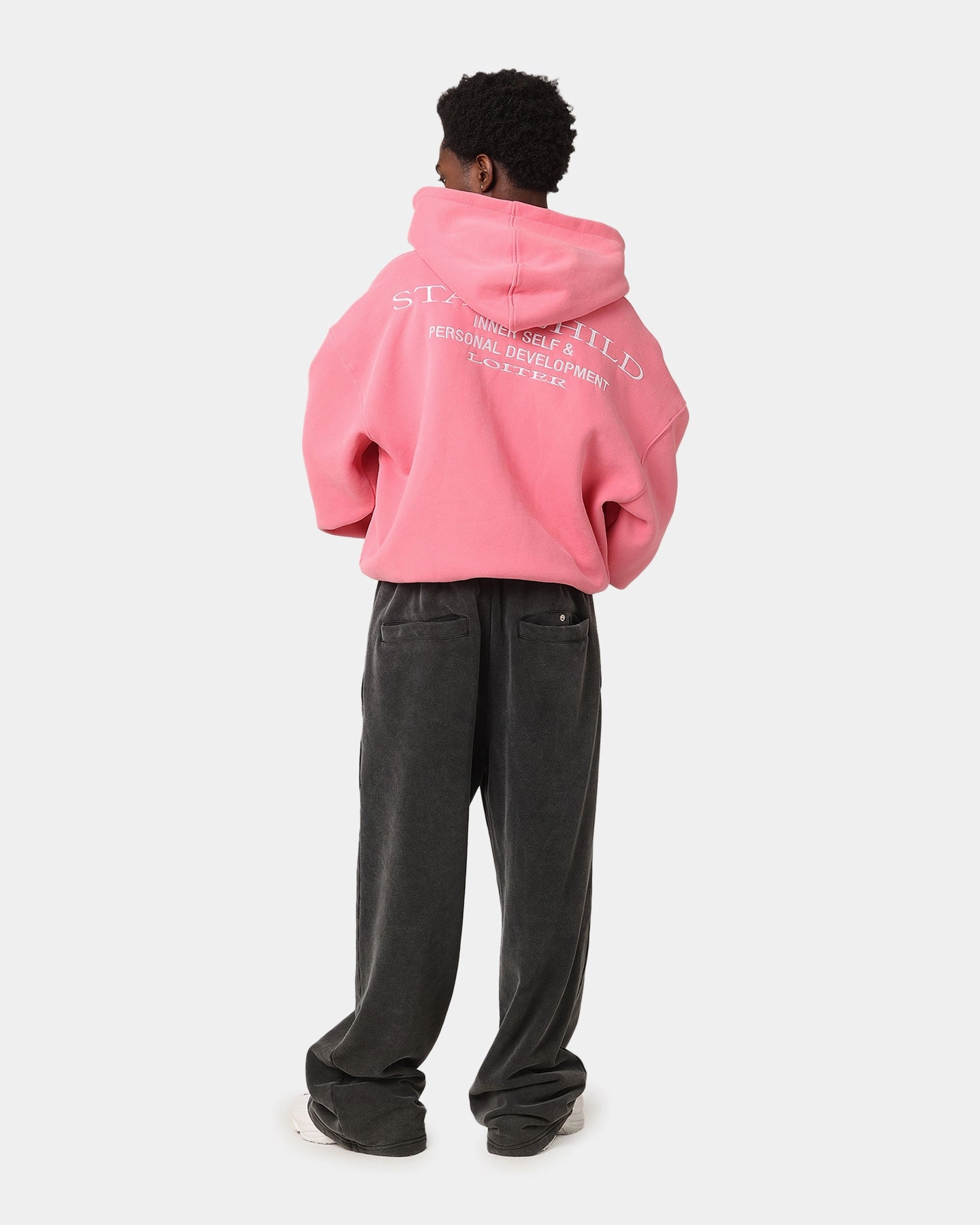 TemperatureRegulatingLining NonRestrictiveCollar Loiter Star Child Zip Hoodie Pink