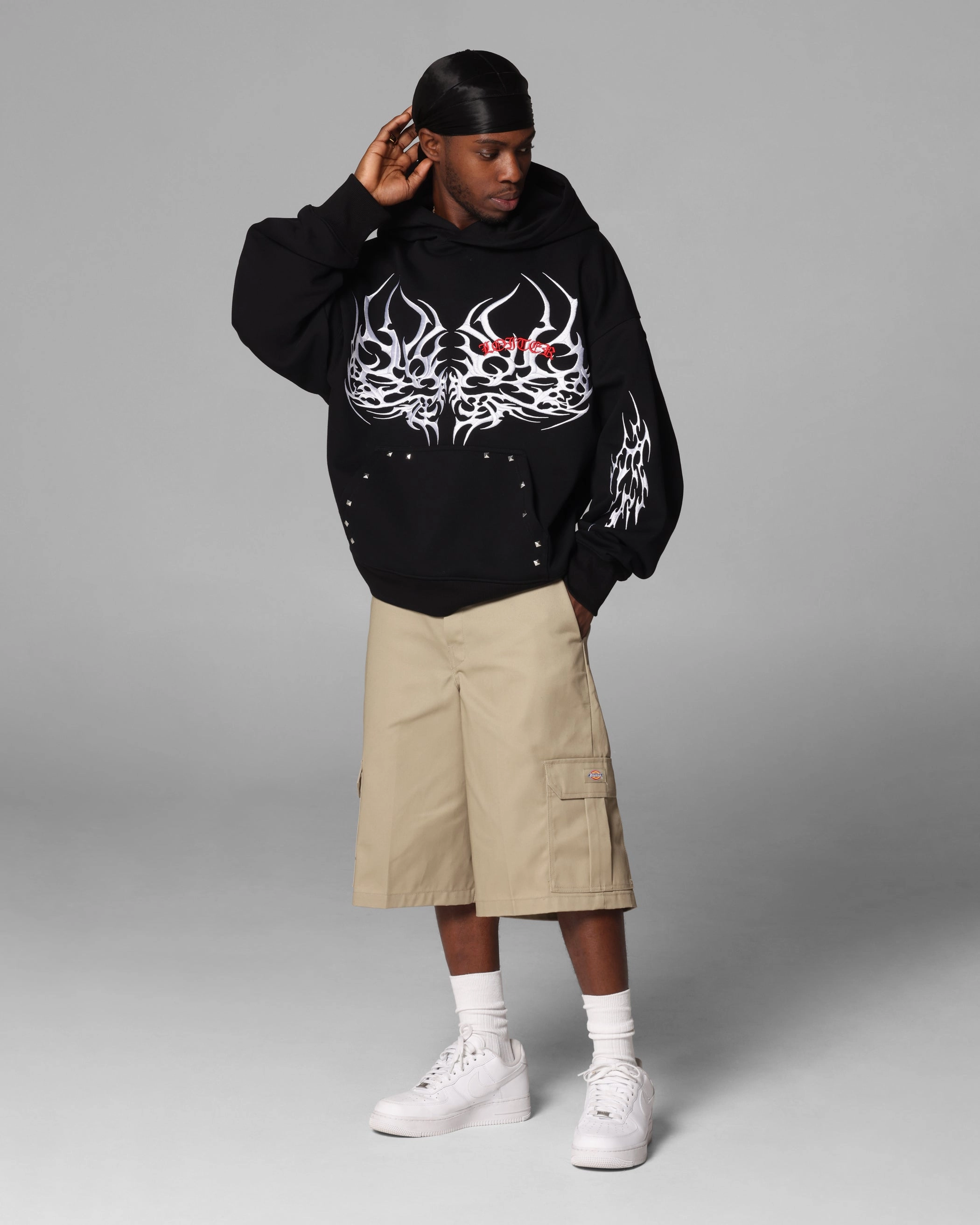 DoubleStitched Hemming Loiter Star Wars Sith Hoodie Black