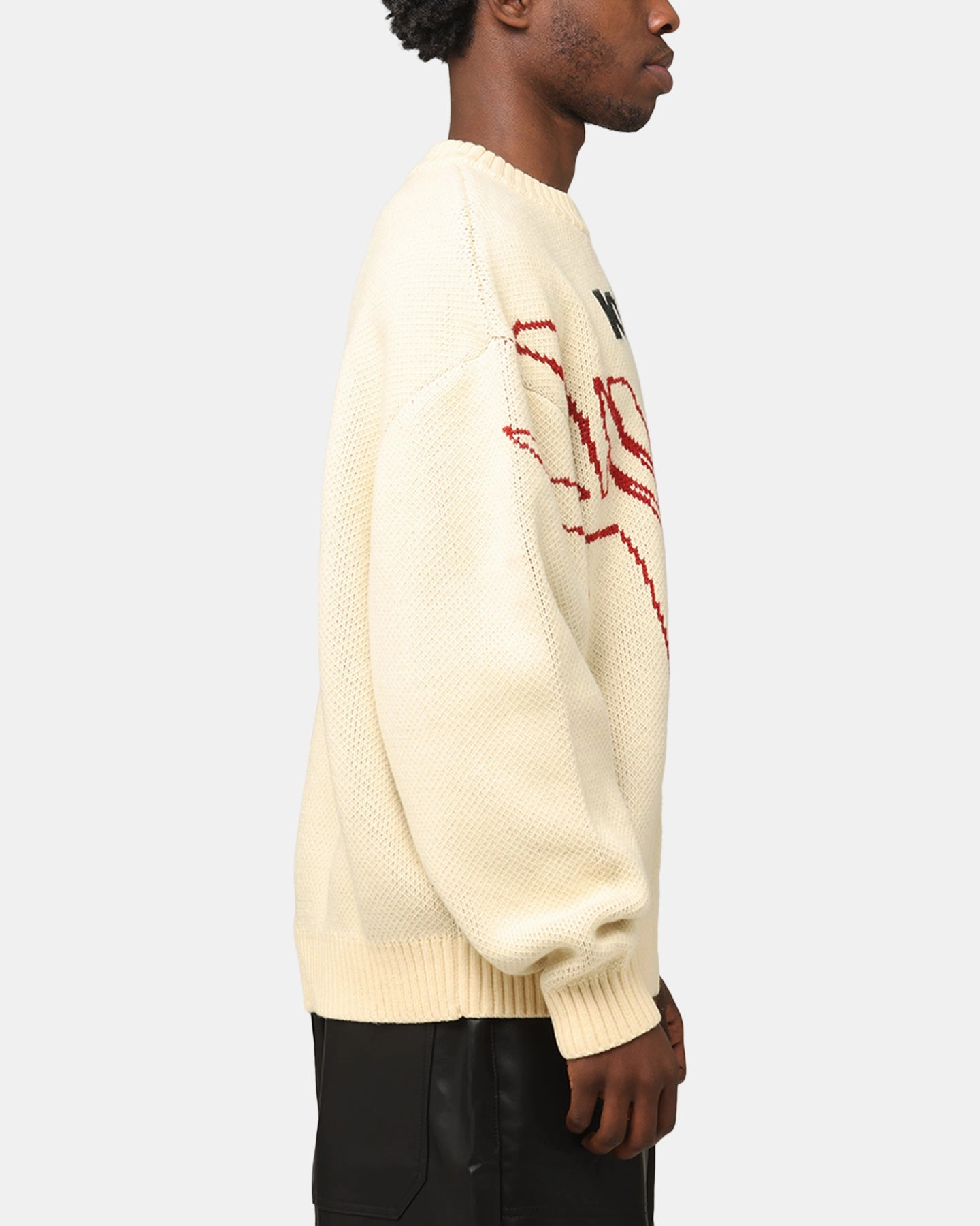 Loiter Substance Knit Sweater Off White Casual Long Sleeve