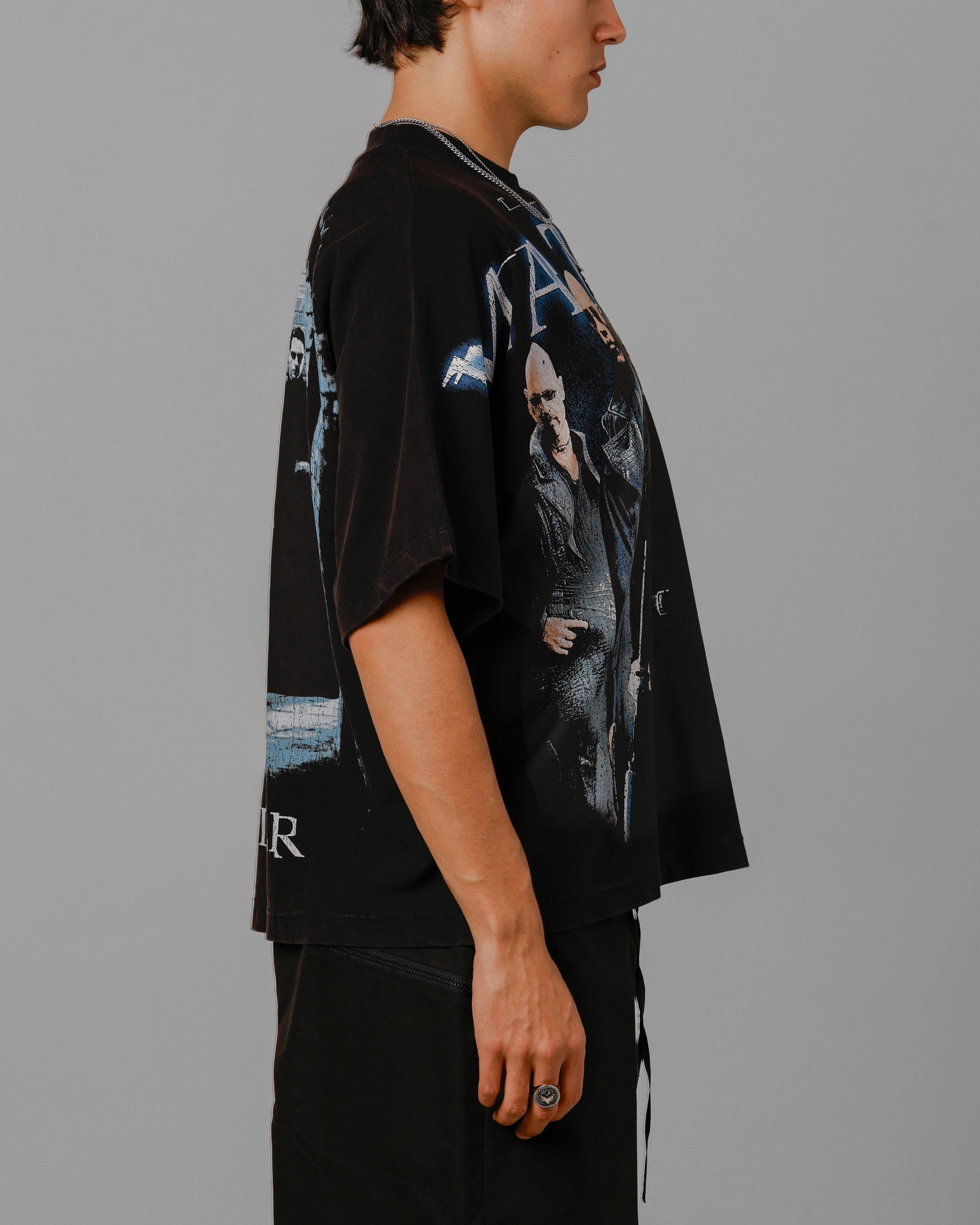 Loiter The Matrix Boxy T-Shirt Washed Black Two Tone Weave