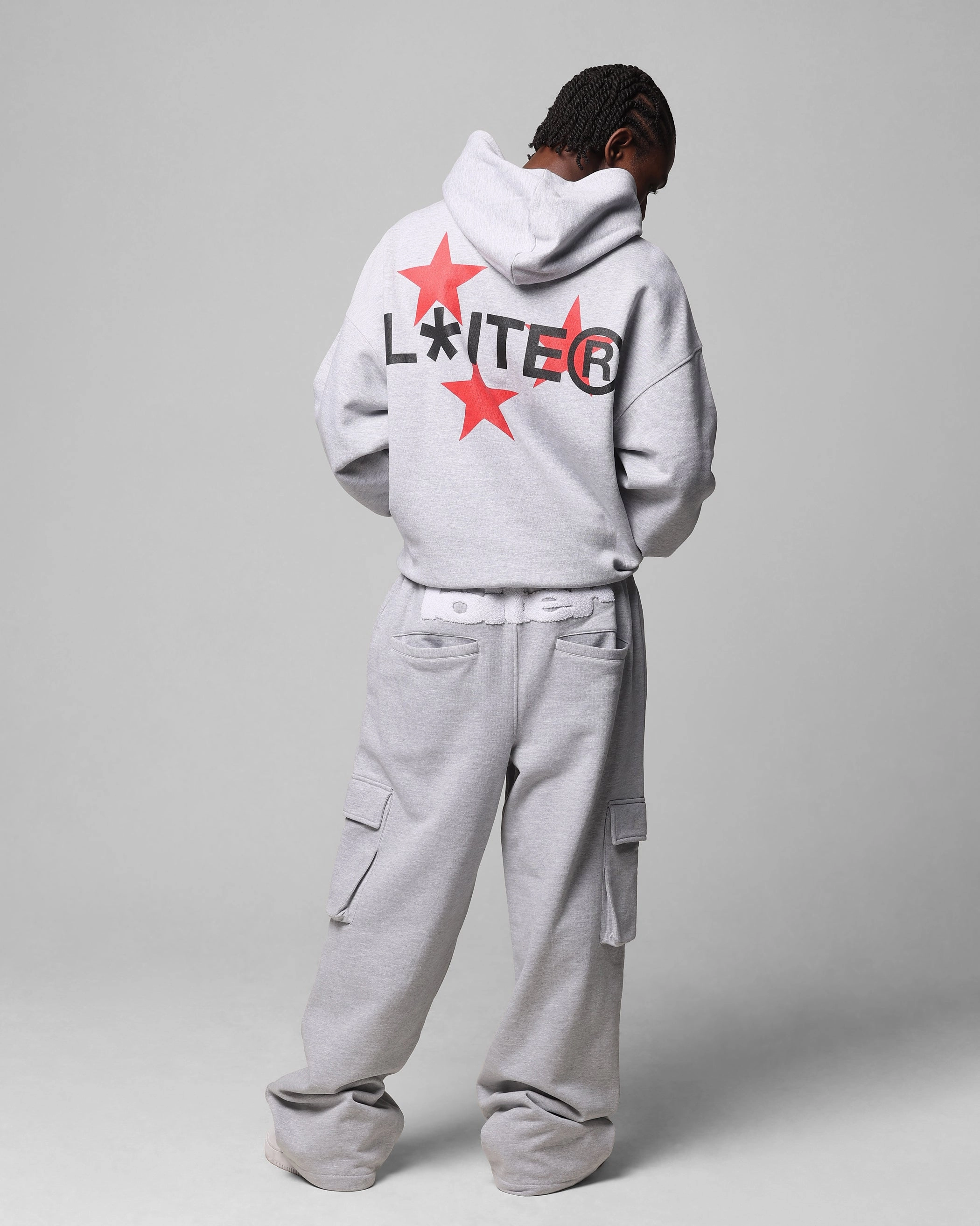 Loiter Trackstar Hoodie Grey Marle Formal Wear VentilatedMeshPaneling
