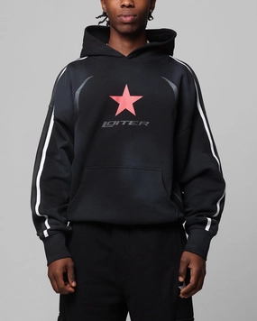 Loiter Trackstar Hoodie Washed Black PreShrunkFabric TactileWeave