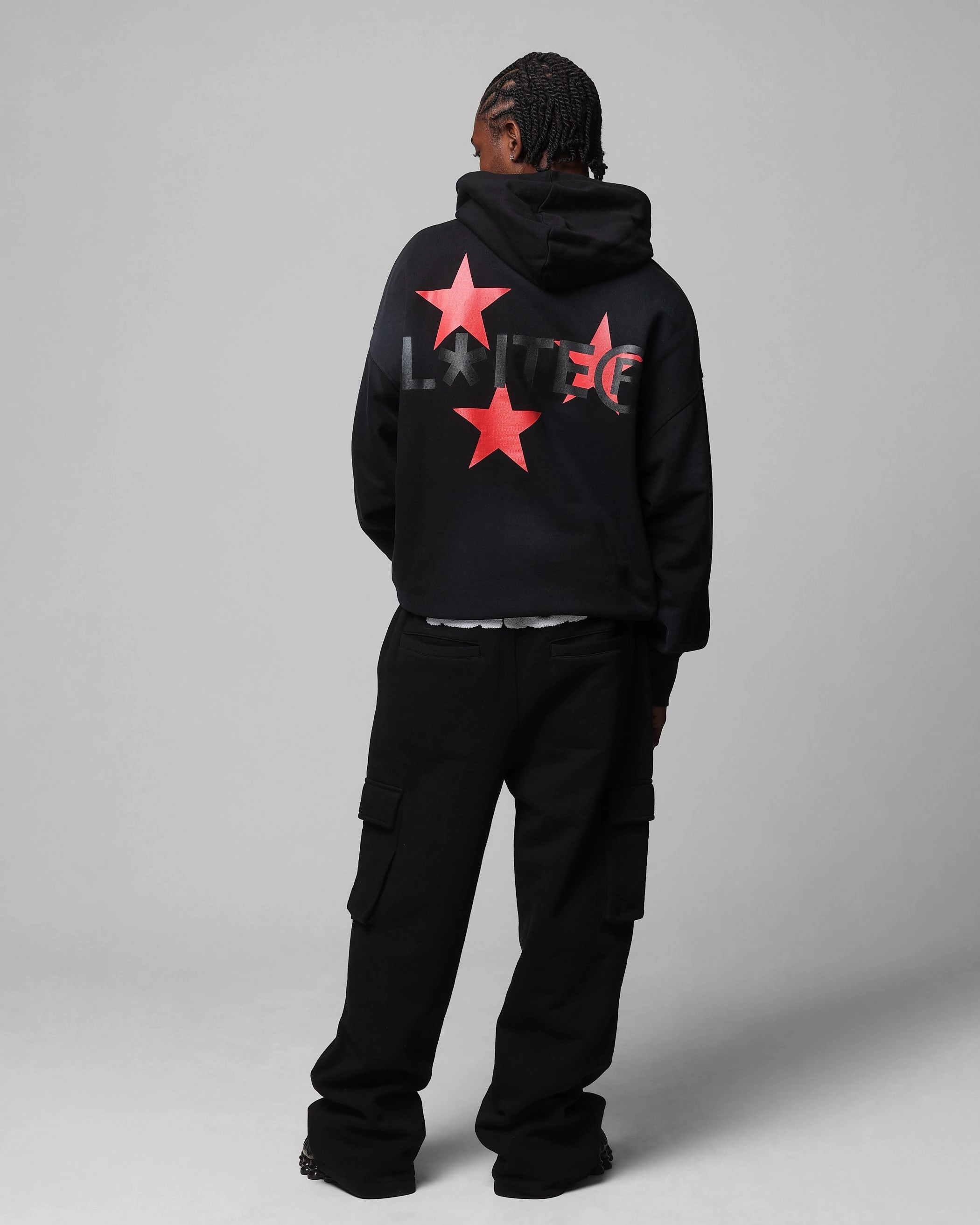 NonIrritatingStitching Flexible Cuffs Loiter Trackstar Hoodie Washed Black