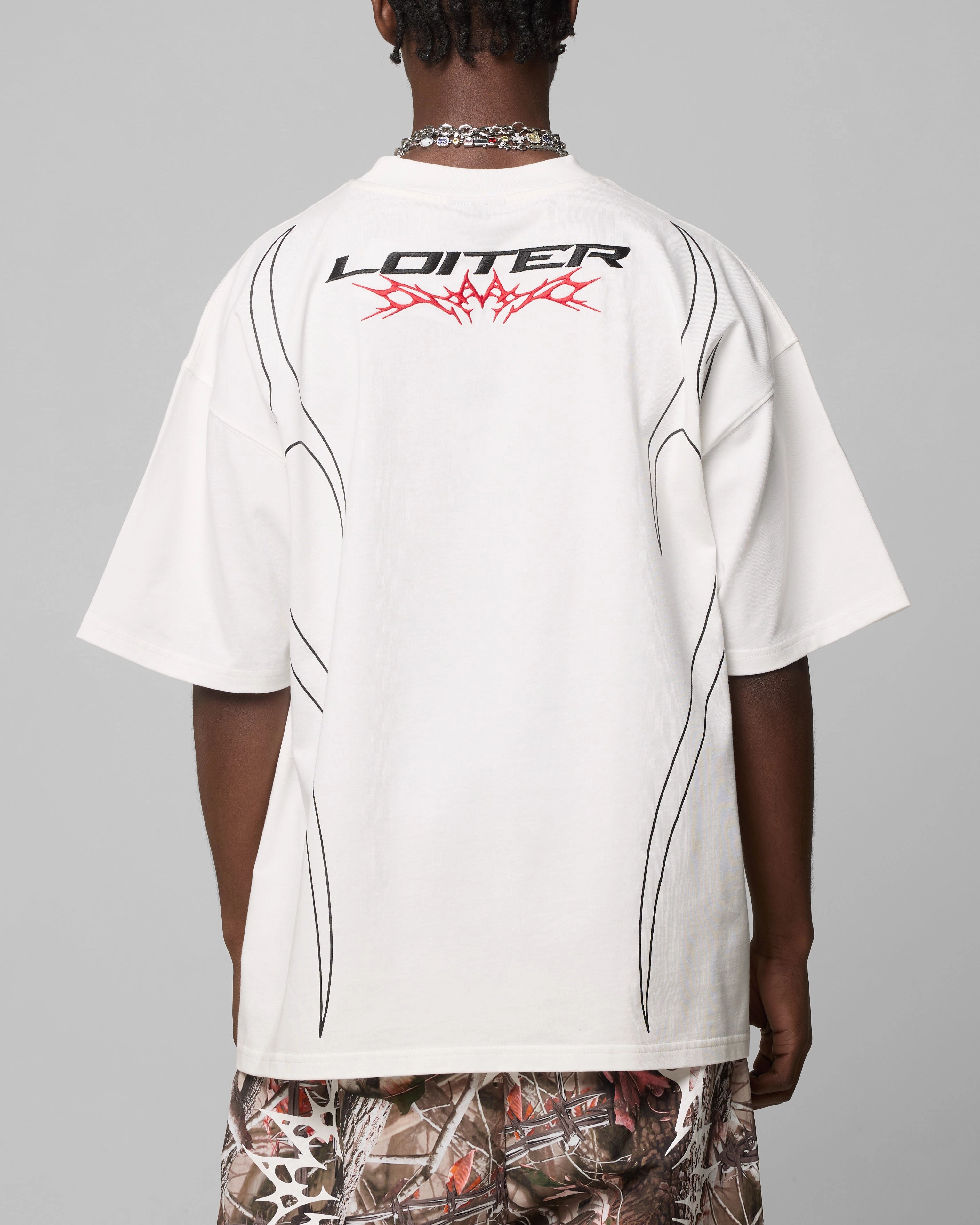 Loiter Trackstar T-Shirt Off White Airflow Optimized Weave