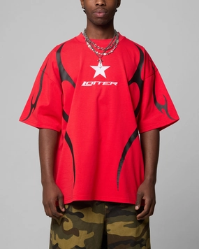 Stretch Comfort Loiter Trackstar T-Shirt Red