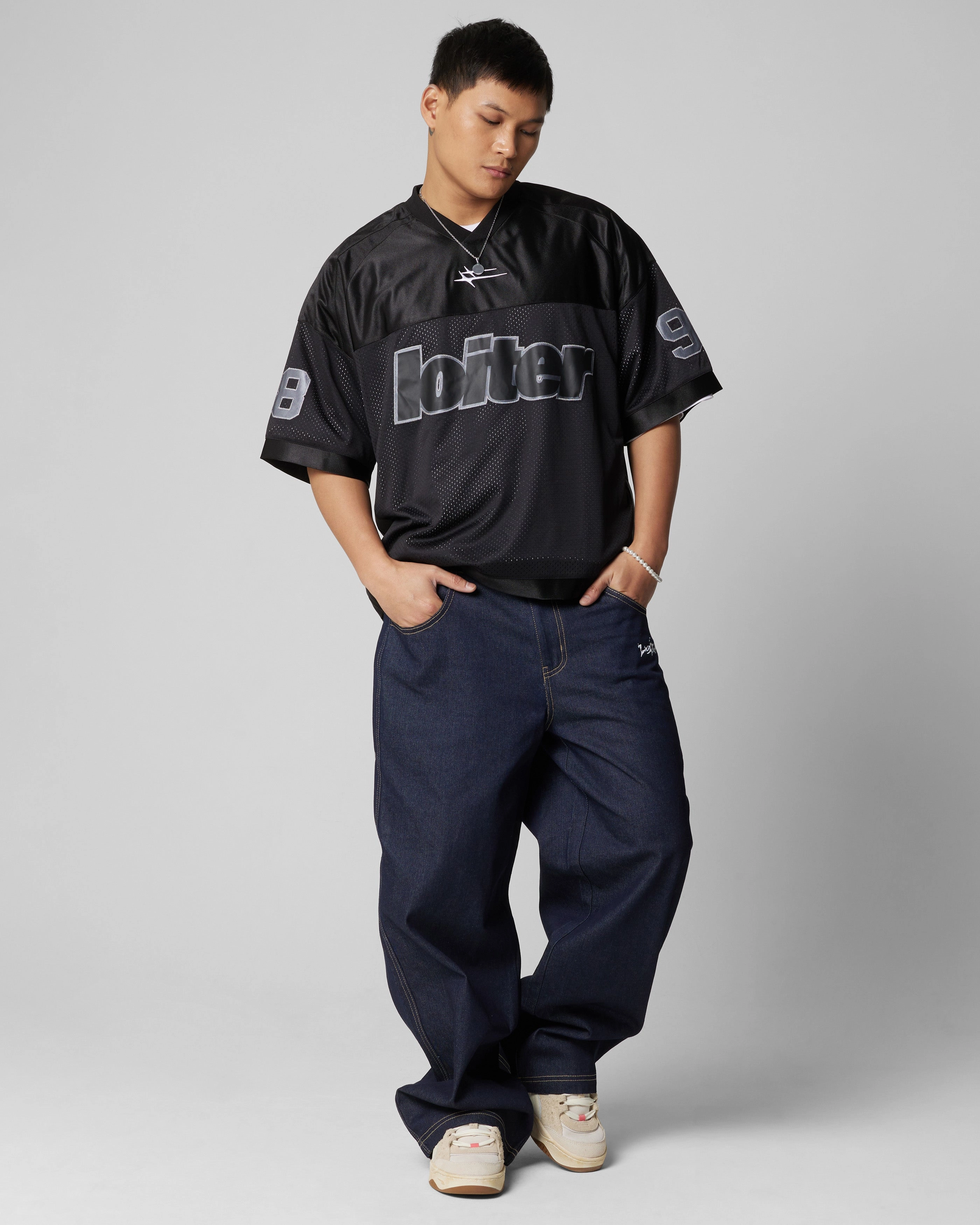 Loiter Training Jersey Black AdjustableHem