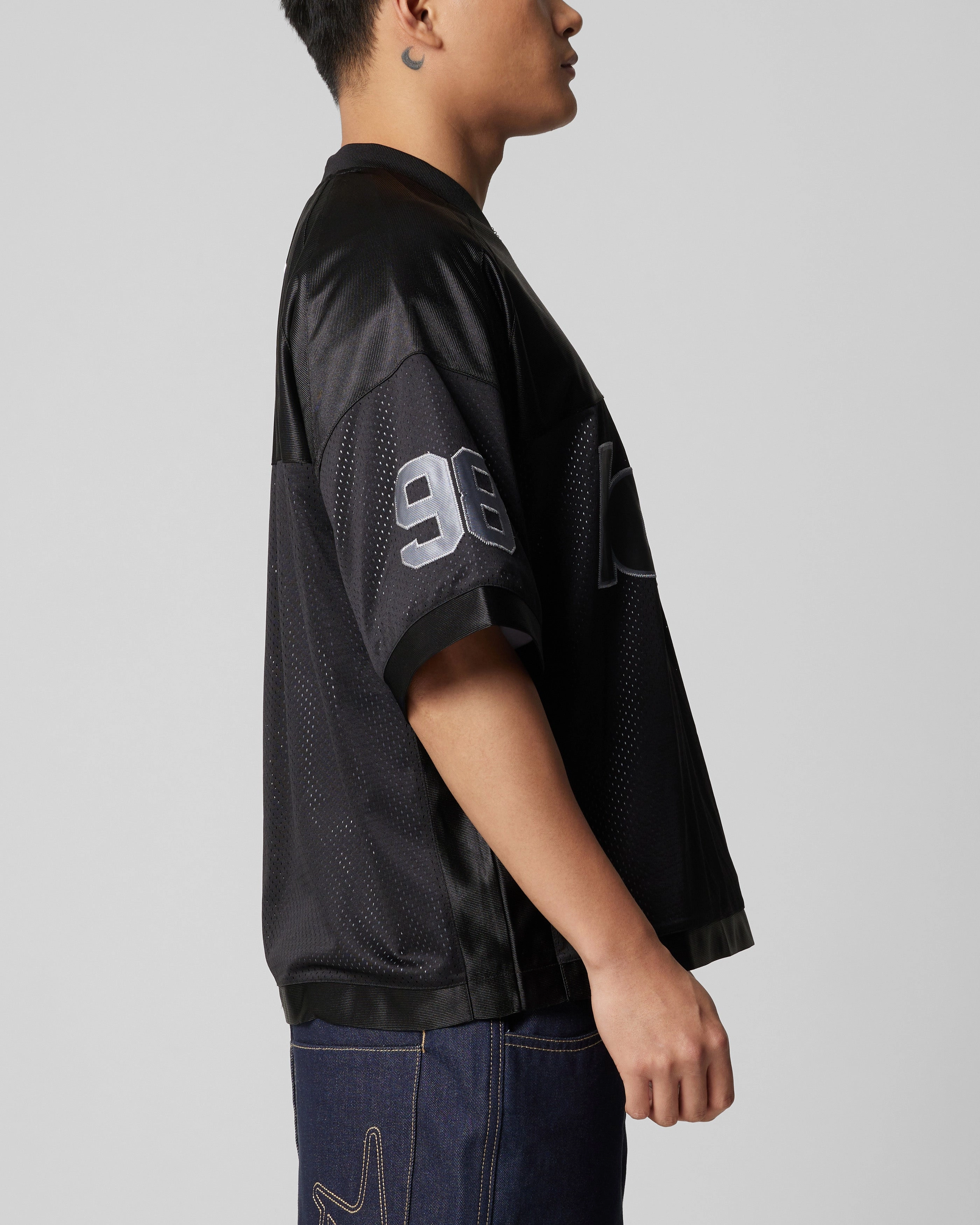 Loiter Training Jersey Black Reflective Trim Details