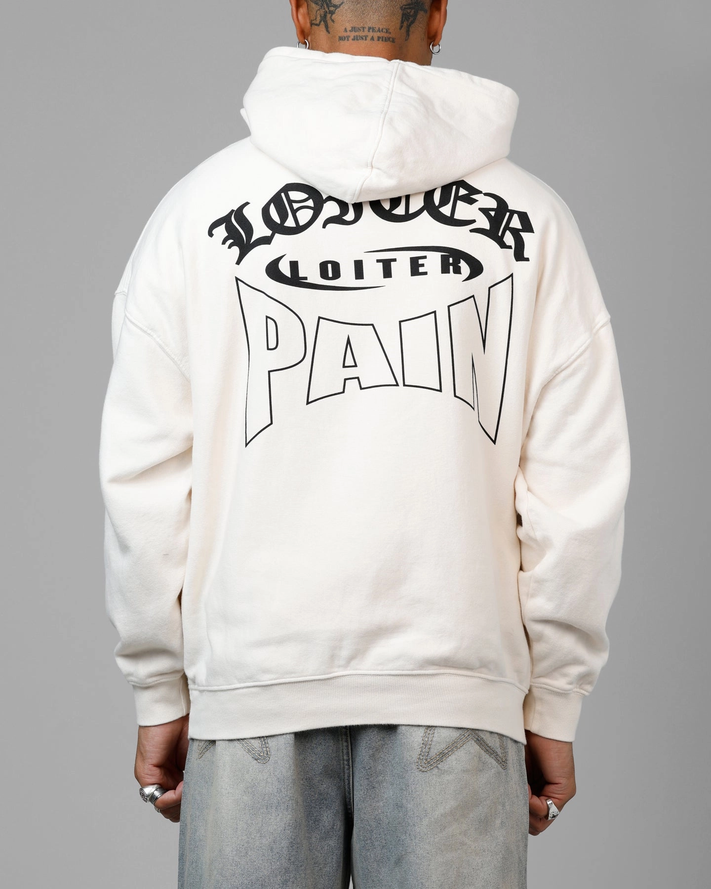 MultiLayer Stitching Temperature Regulating Fabric Loiter Ultimate Pain Premium Hoodie Off White