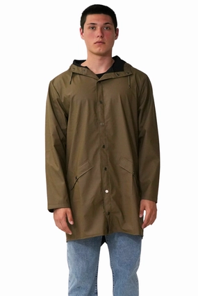 Breathable Outer Shell Long Jacket in Wood