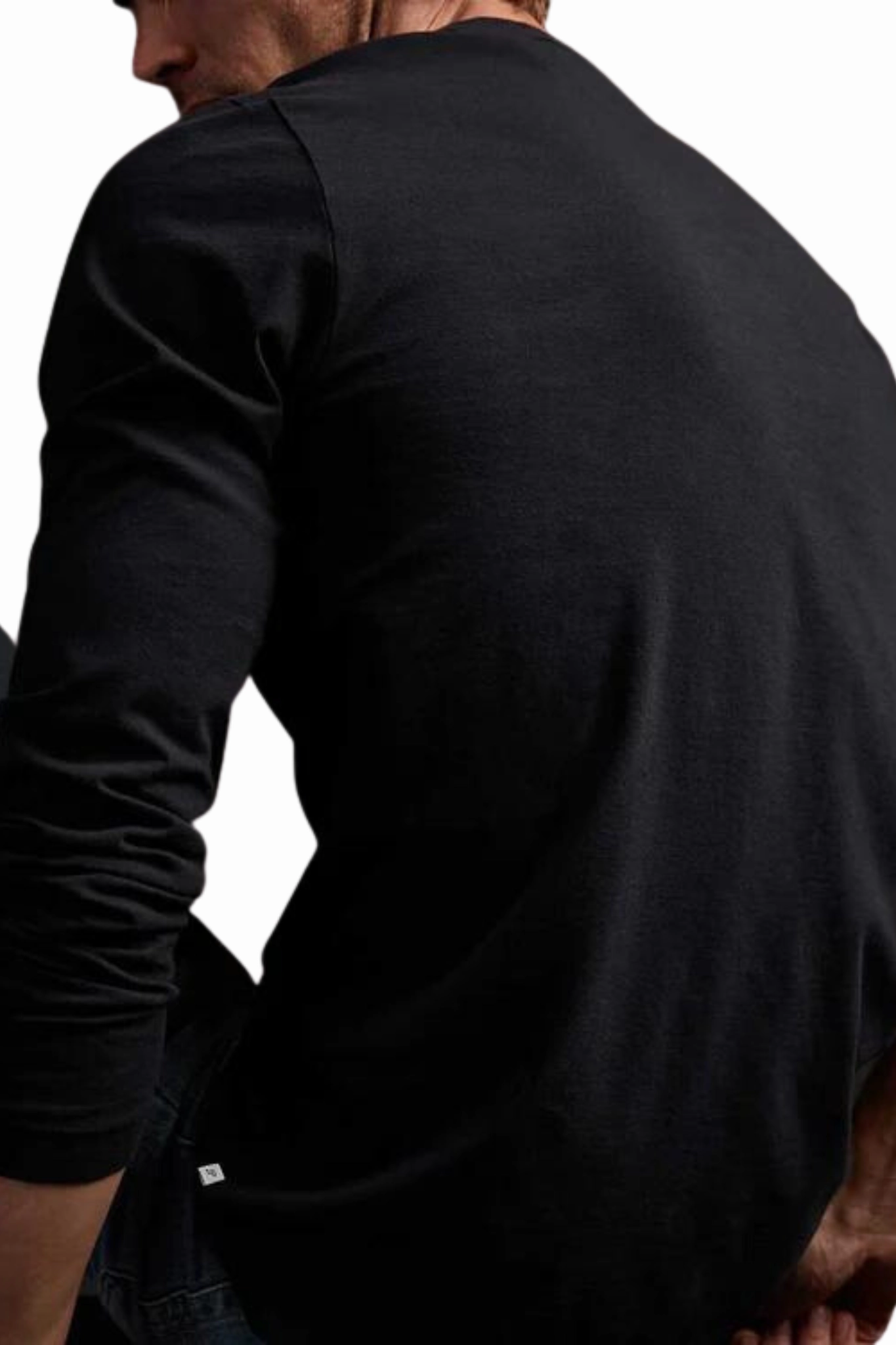 Long Sleeve Crew AntiStatic Fabric Treatment Relaxed Top