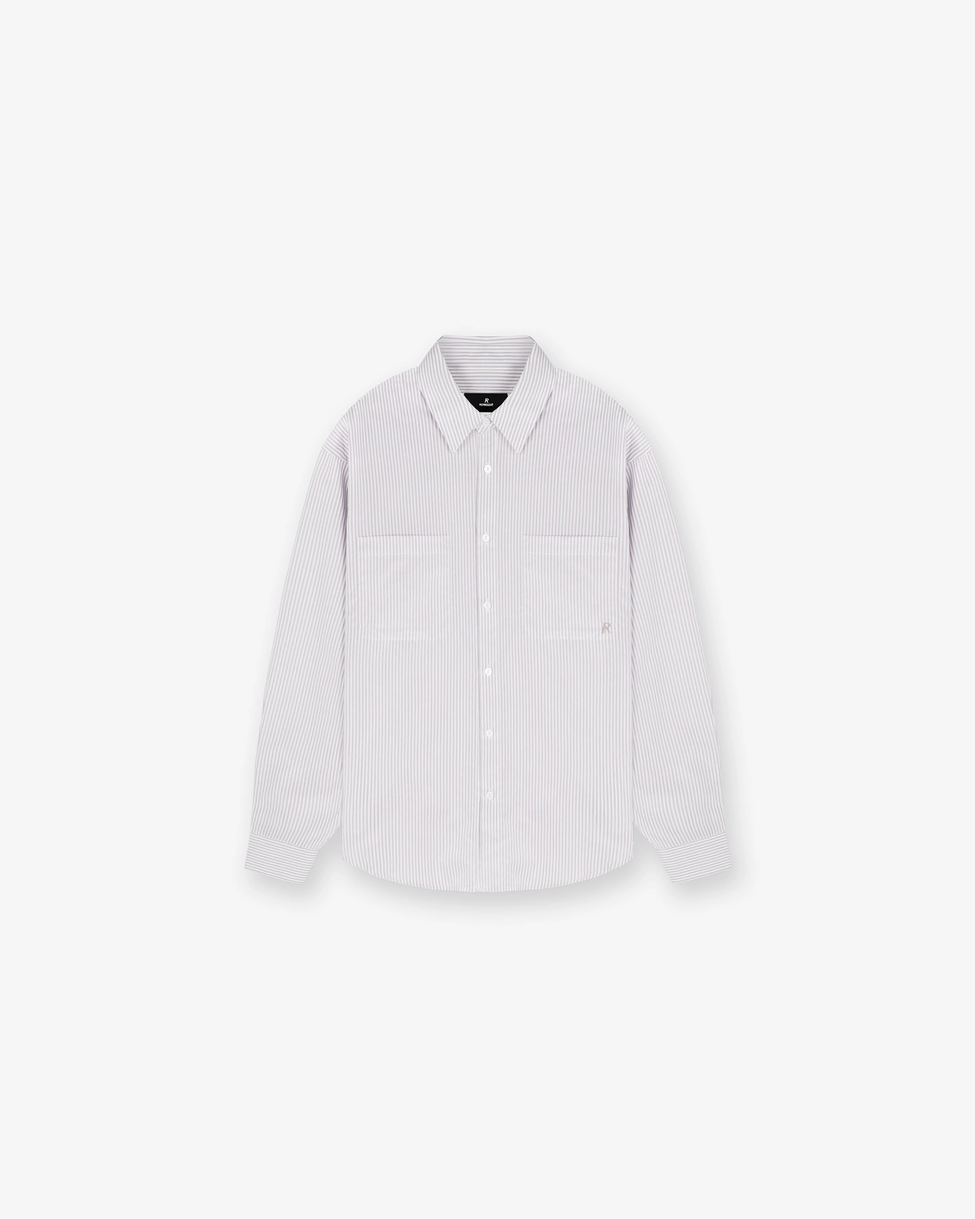Long Sleeve Pinstripe Shirt - Grey Everyday Layer