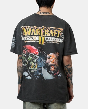 American Thrift X Warcraft II: Tides Of Darkness T-Shirt Black Wash SoftBrushed Minimalist Cuff