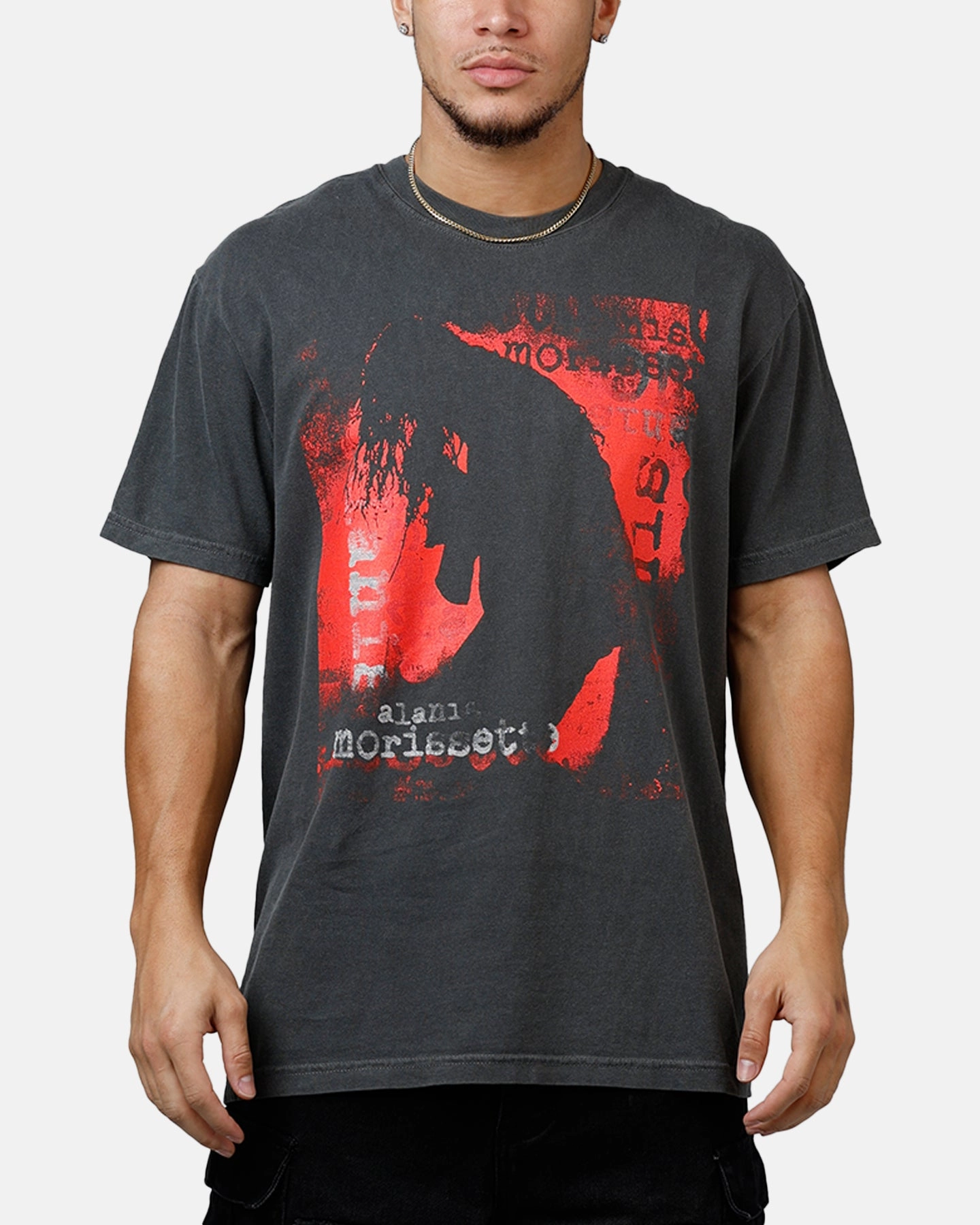 Ripple Alanis Morissette Alanis Tour T-Shirt Washed Black EcoDyeProcess Anti Static Treatment