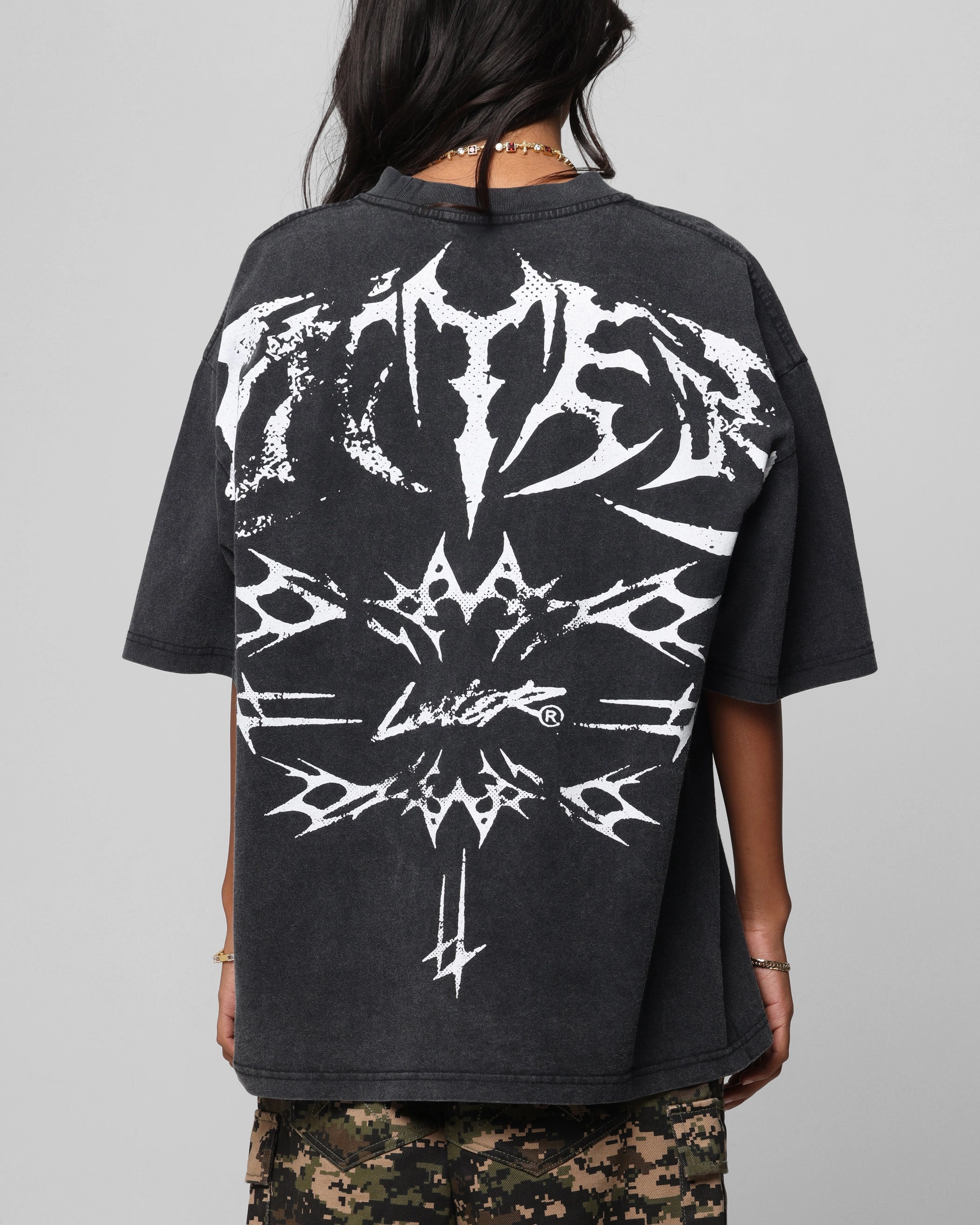 Loiter Metal Stacked Vintage T-Shirt Vintage Black AdaptiveFitFabric