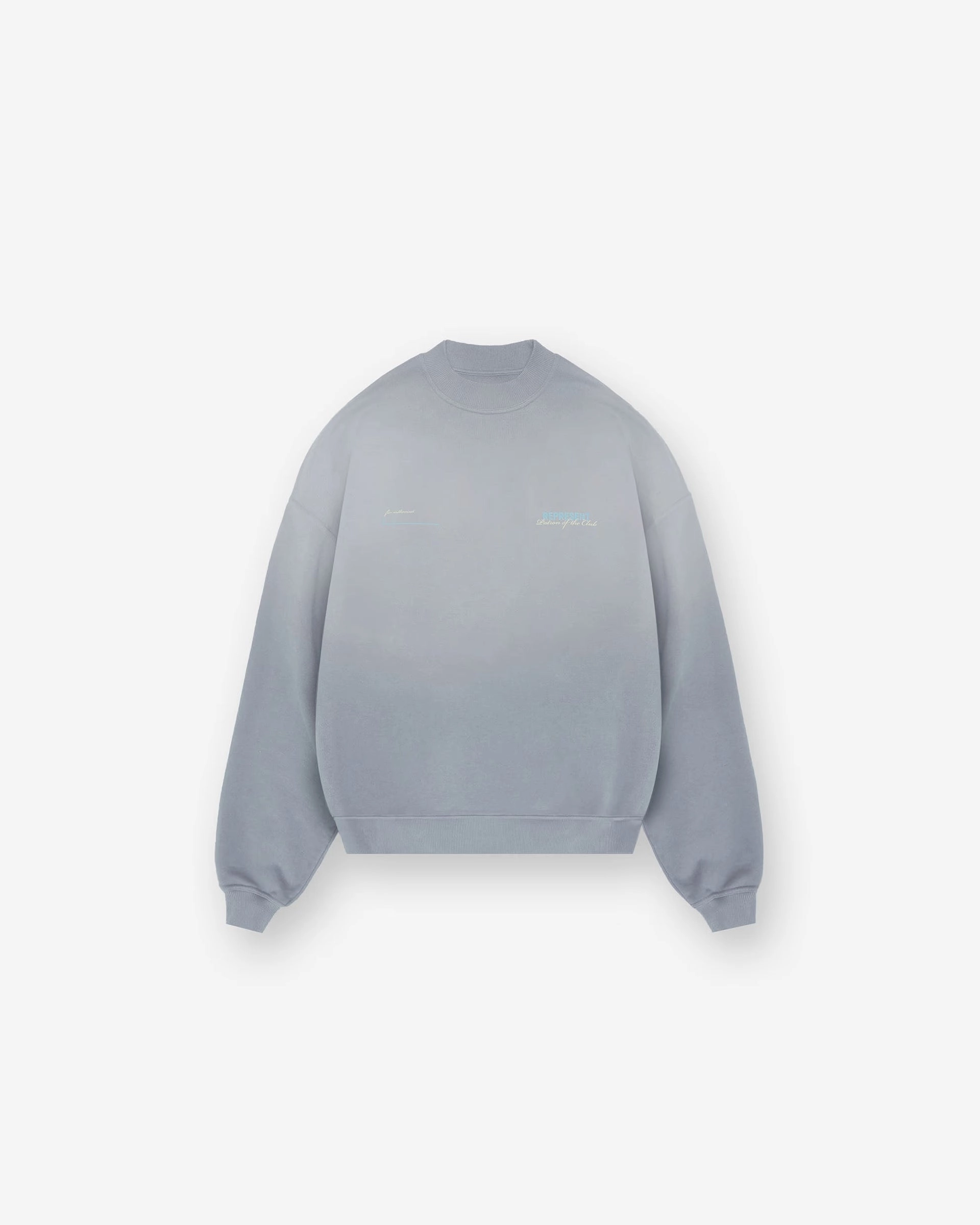 Patron Of The Club Sweater - Washed Grey Ventilated Mesh Panel Clean Cut
