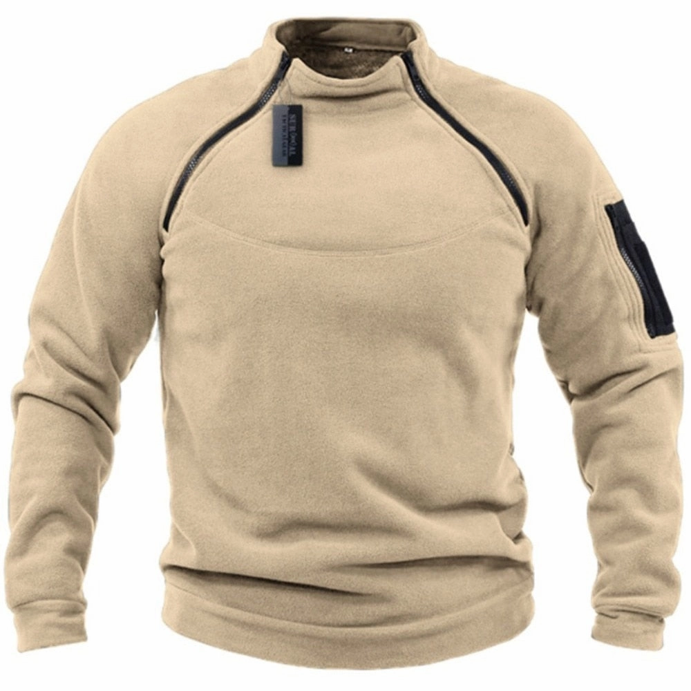 Zero Waste Knitting West Louis? Men Outdoor Tactical Warm Fleece Turtleneck Sweater