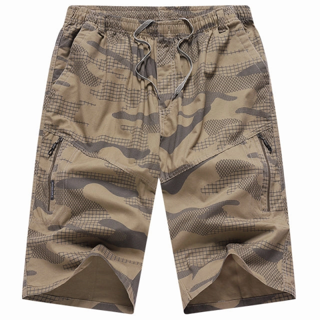 back-to-school West Louis? Summer Elastic Waist Camouflage Shorts