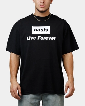 SmoothZipper Global Merchandising Oasis Live Forever T-Shirt Black