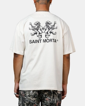 Saint Morta Lovers Club Heavyweight T-Shirt Off White GarmentWashed Softness