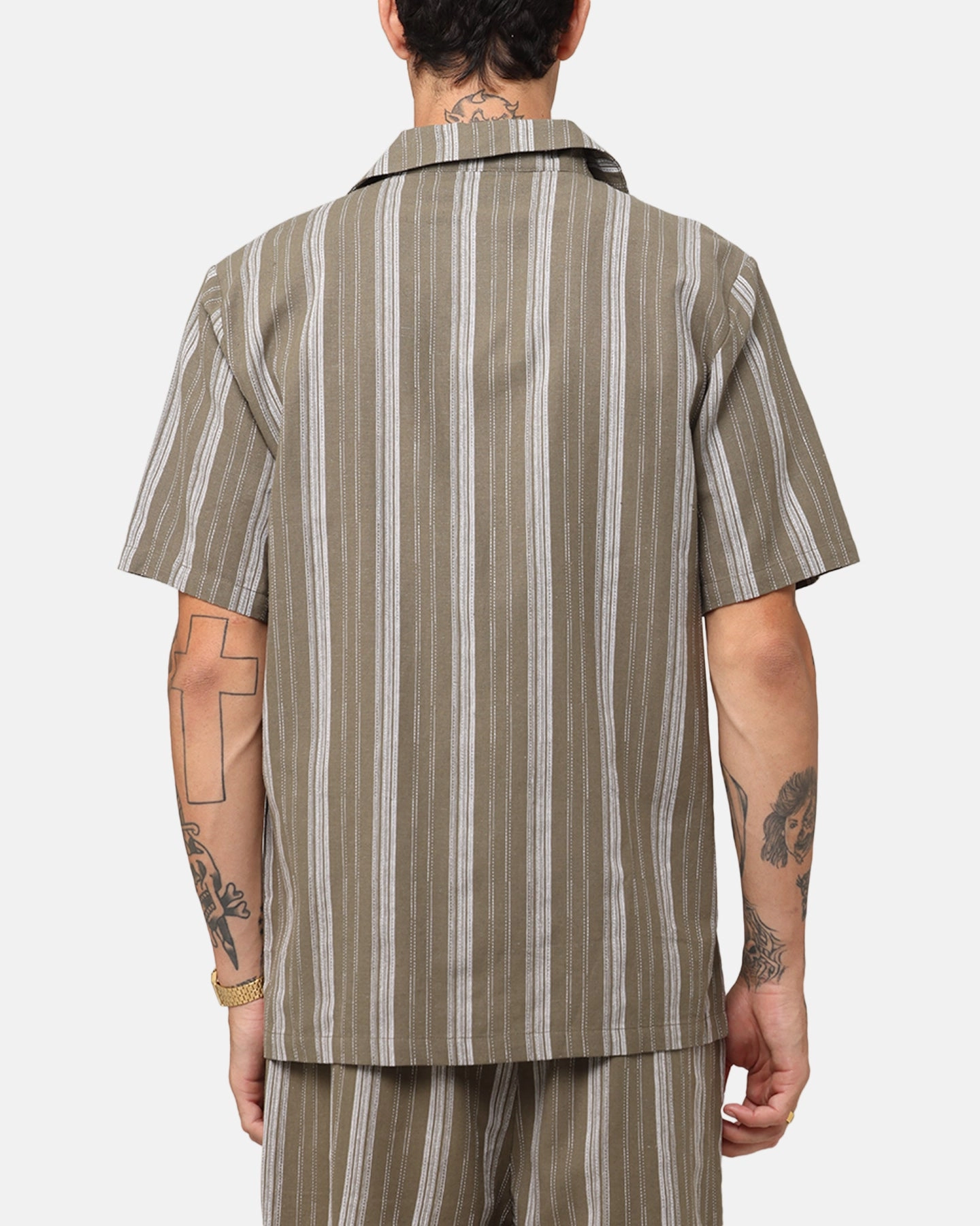 XXIII Condesa Linen Button Up Shirt Olive MultiPocket