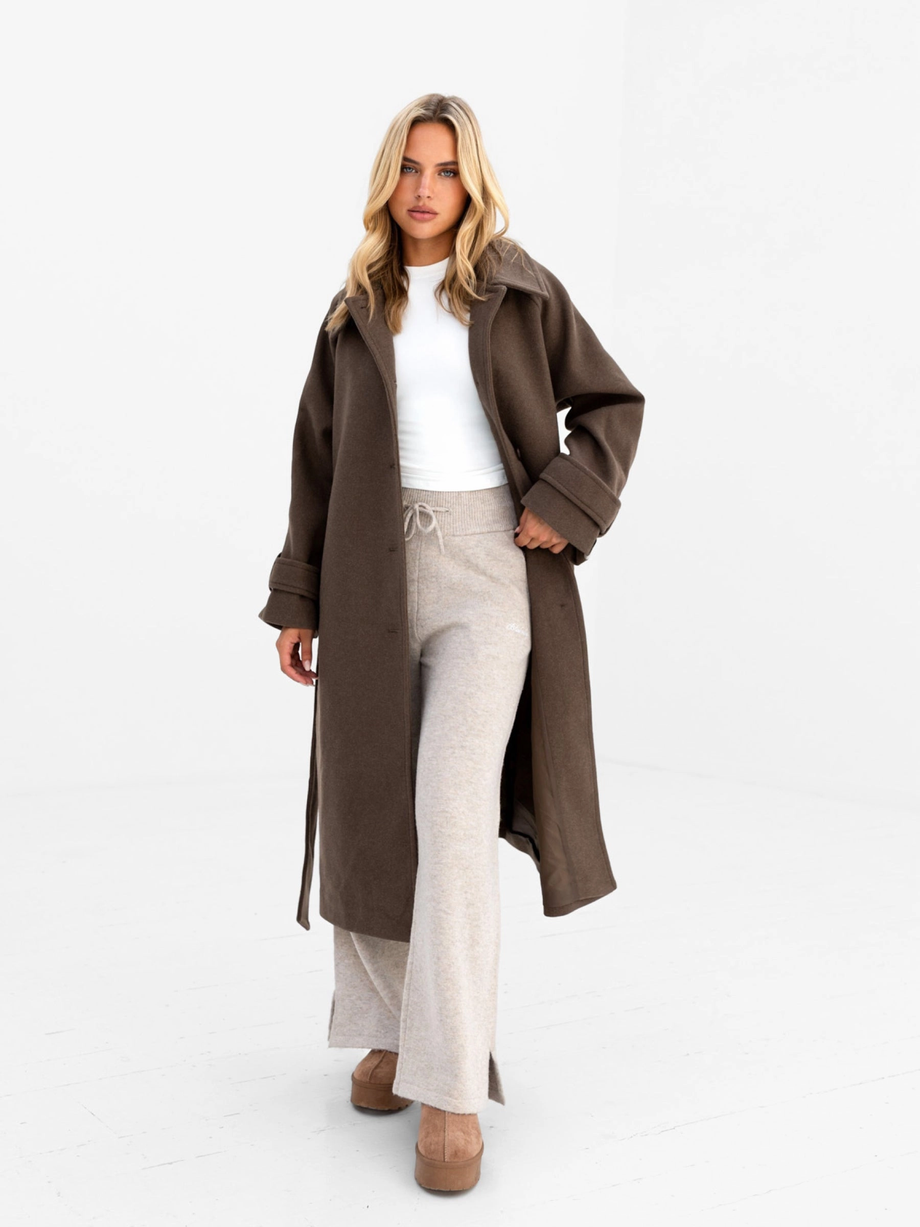 Warmth Retention Technology Madalyn Longline Coat - Brown