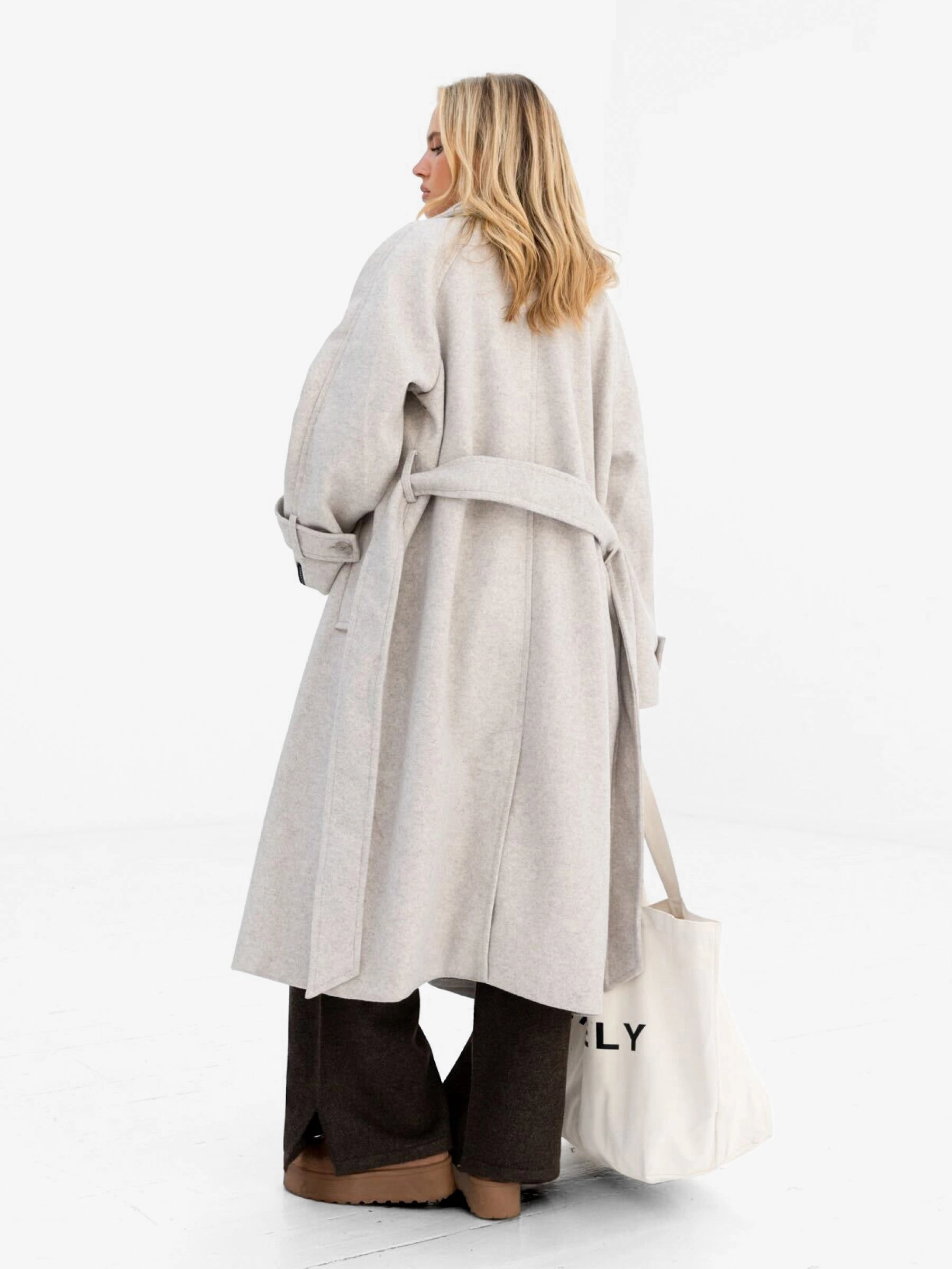 Madalyn Longline Coat - Light Grey Thermoplastic Elastomer Trim Breathable Outer Shell