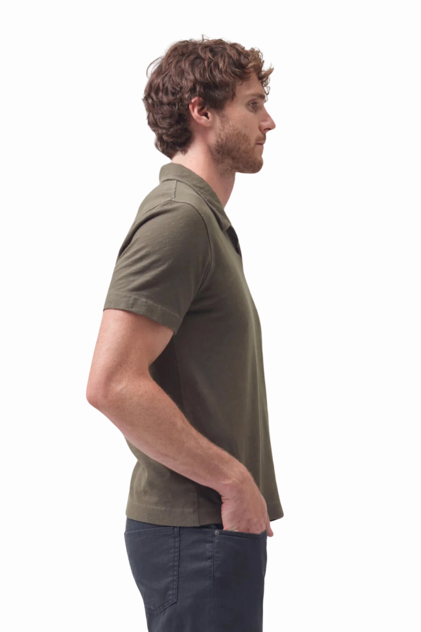 Malachi Slub Polo in Seawater Perfect Design