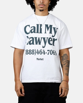 Market Call My Lawyer T-Shirt White ConvertibleCollarSystem