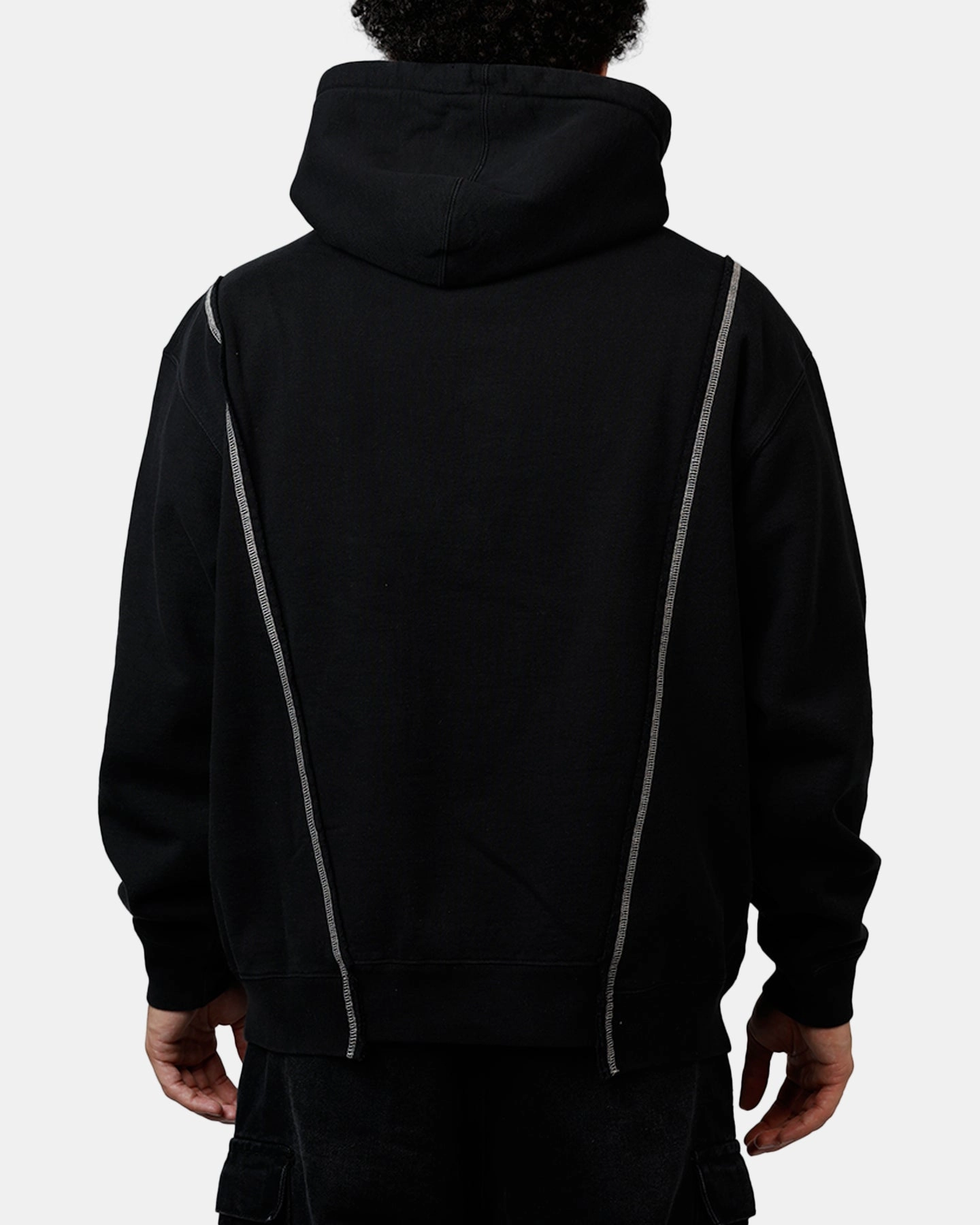 Market Designer Split Hoodie Washed Black NonChafingEdges