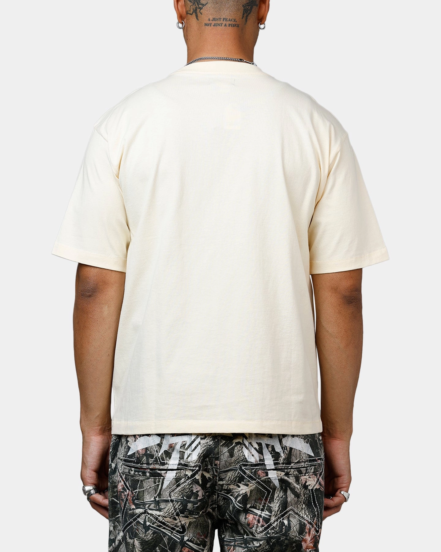 Durable Reinforced Hem Anti Bacterial Layer Market Smiley 1990 T-Shirt Cream