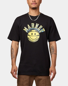 Market X Smiley Hoops T-Shirt Black Stretch Technology