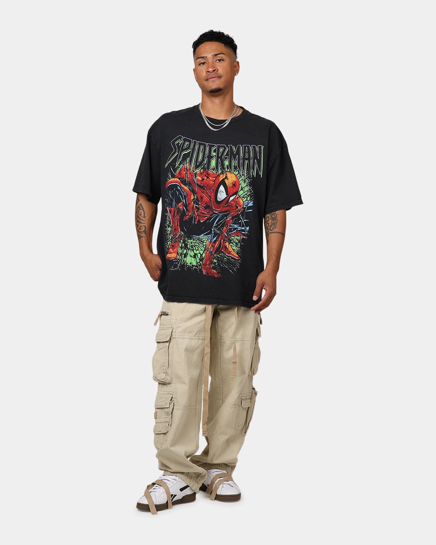 Marvel Spider-Man T-Shirt Black Acidwash TurtleneckDesign