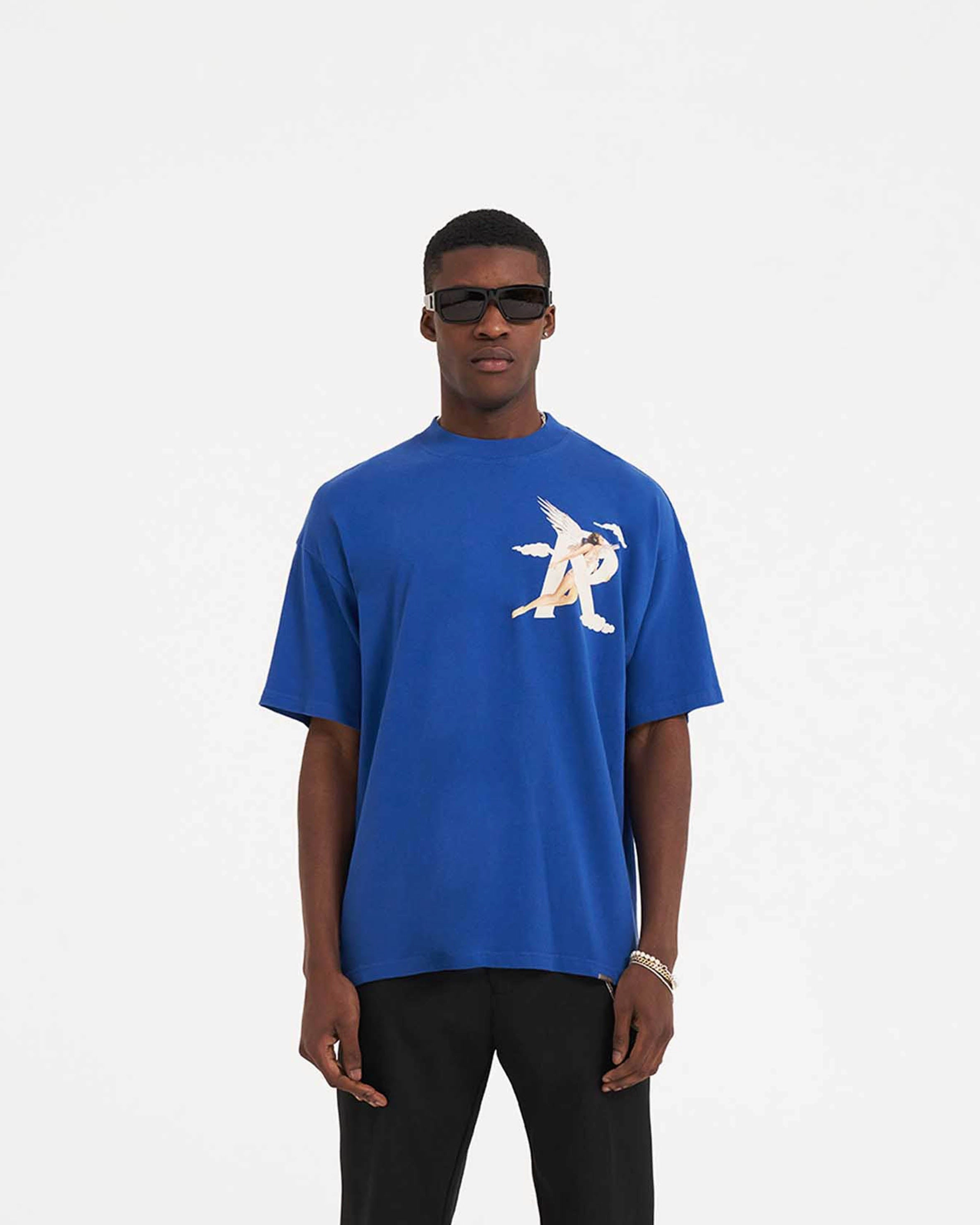 Casual Layering Wear Storms In Heaven T-Shirt - Cobalt