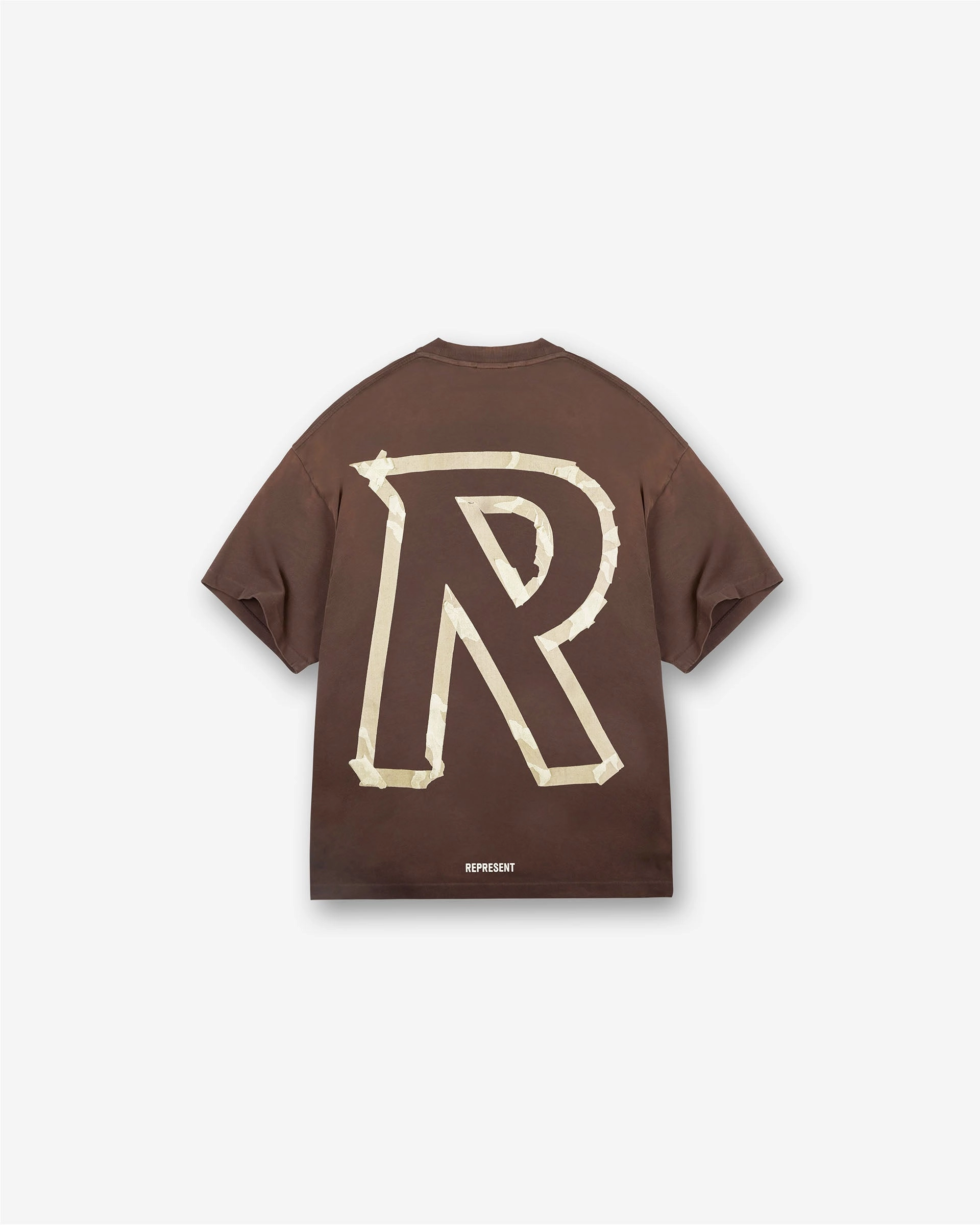 Masking Tape Initial T-Shirt - Cedar Relaxed Waistband Soft and Lightweight