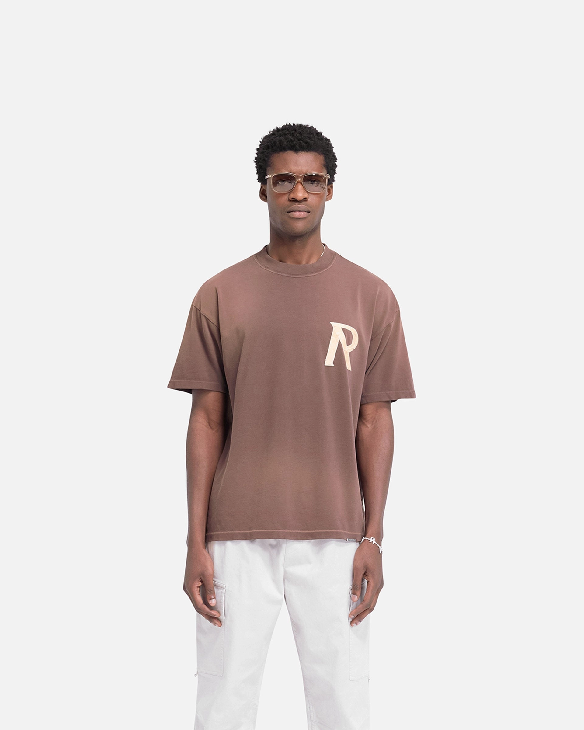 Masking Tape Initial T-Shirt - Cedar Relaxed Vibes