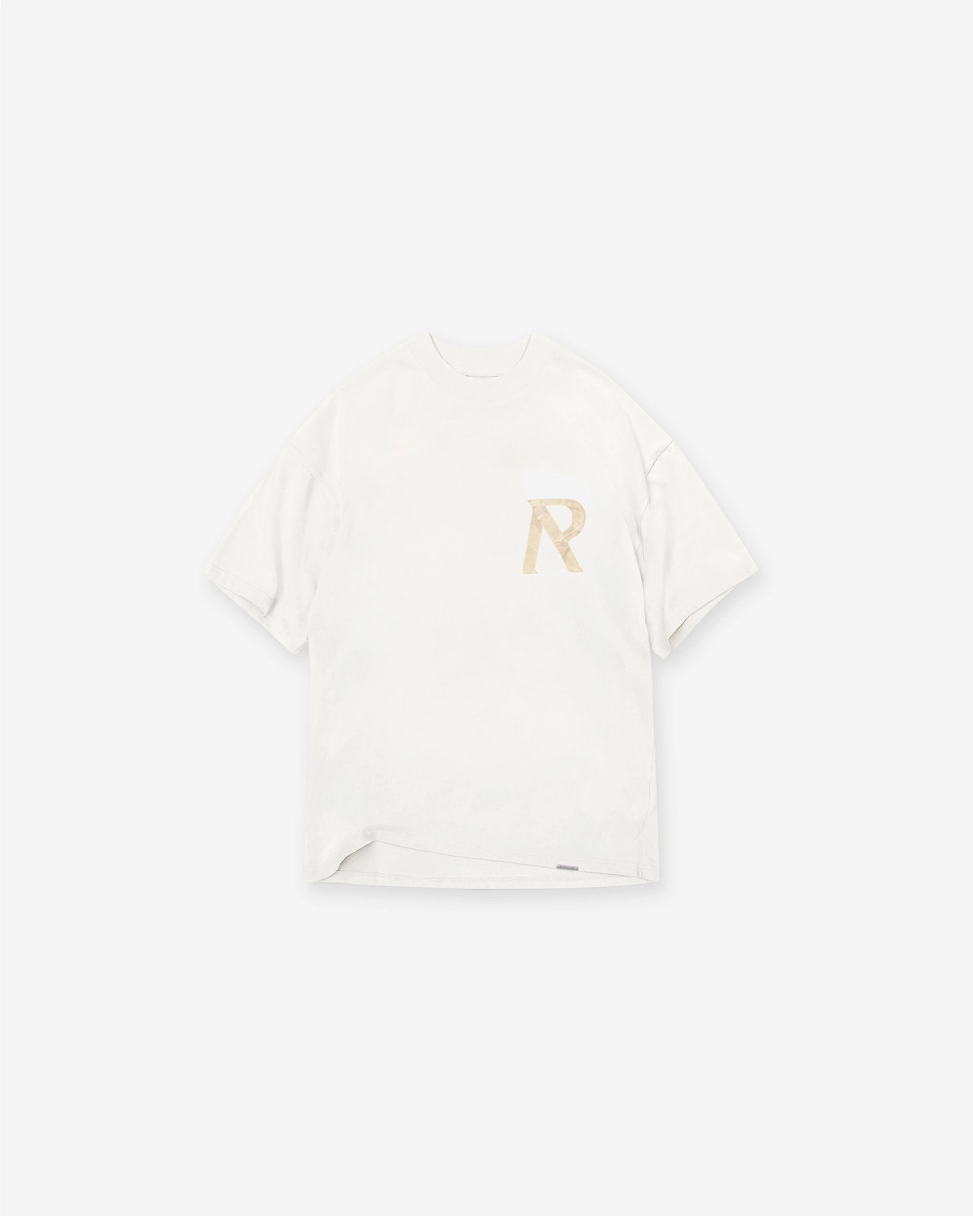 Masking Tape Initial T-Shirt - Flat White Summer Wardrobe