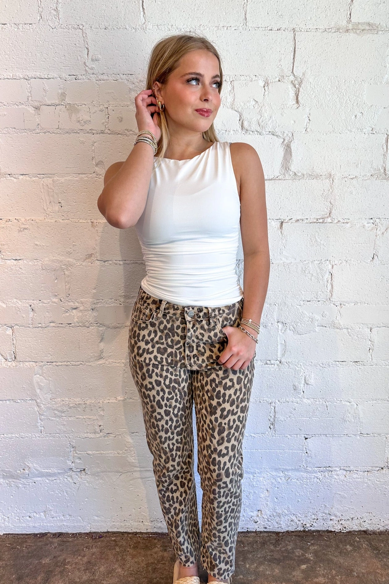 fade resistant color Mavi New York Leopard Denim